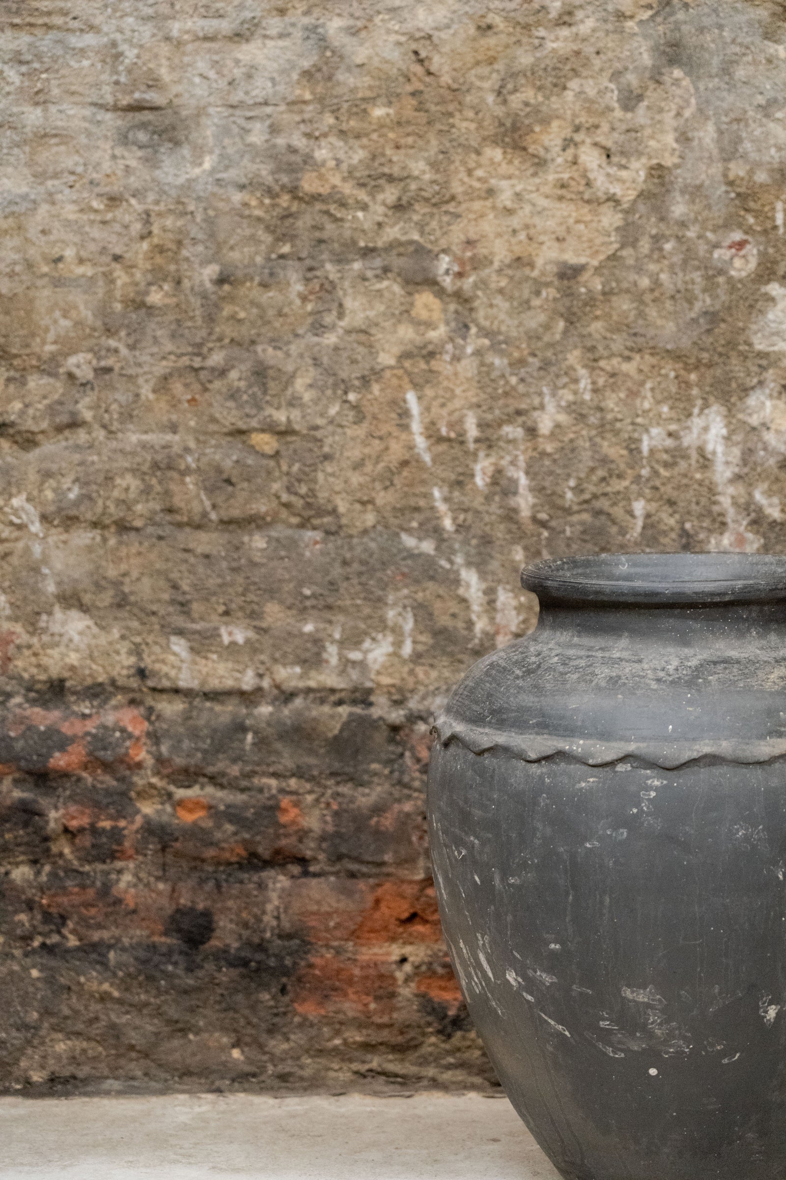 Vintage Black Water Storage Pot