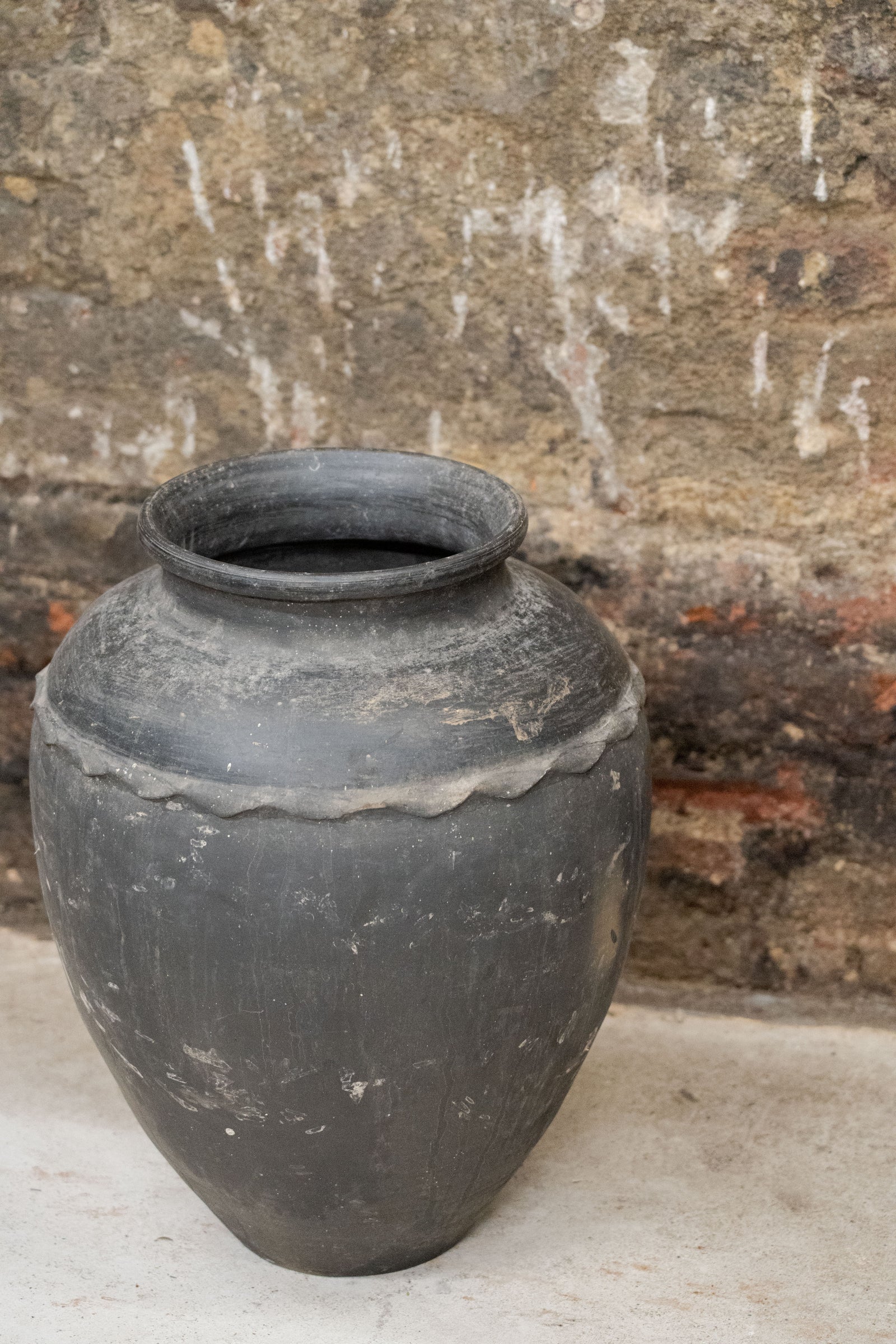 Vintage Black Water Storage Pot