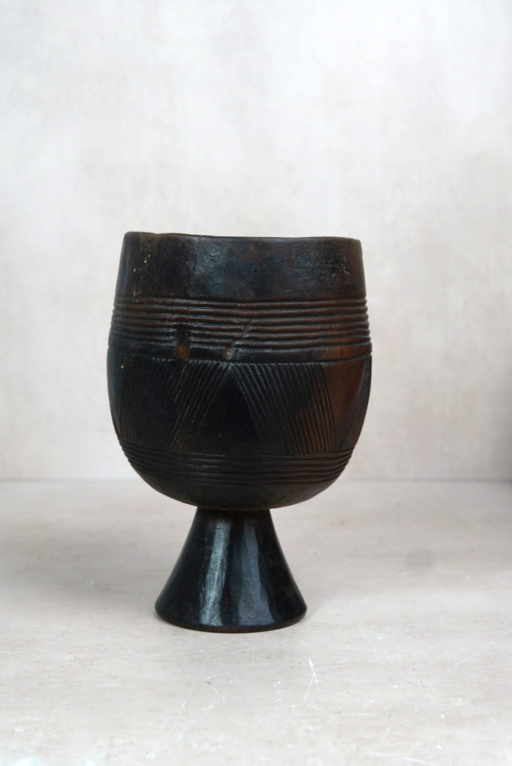 Vintage hand carved Ethiopian butter cup