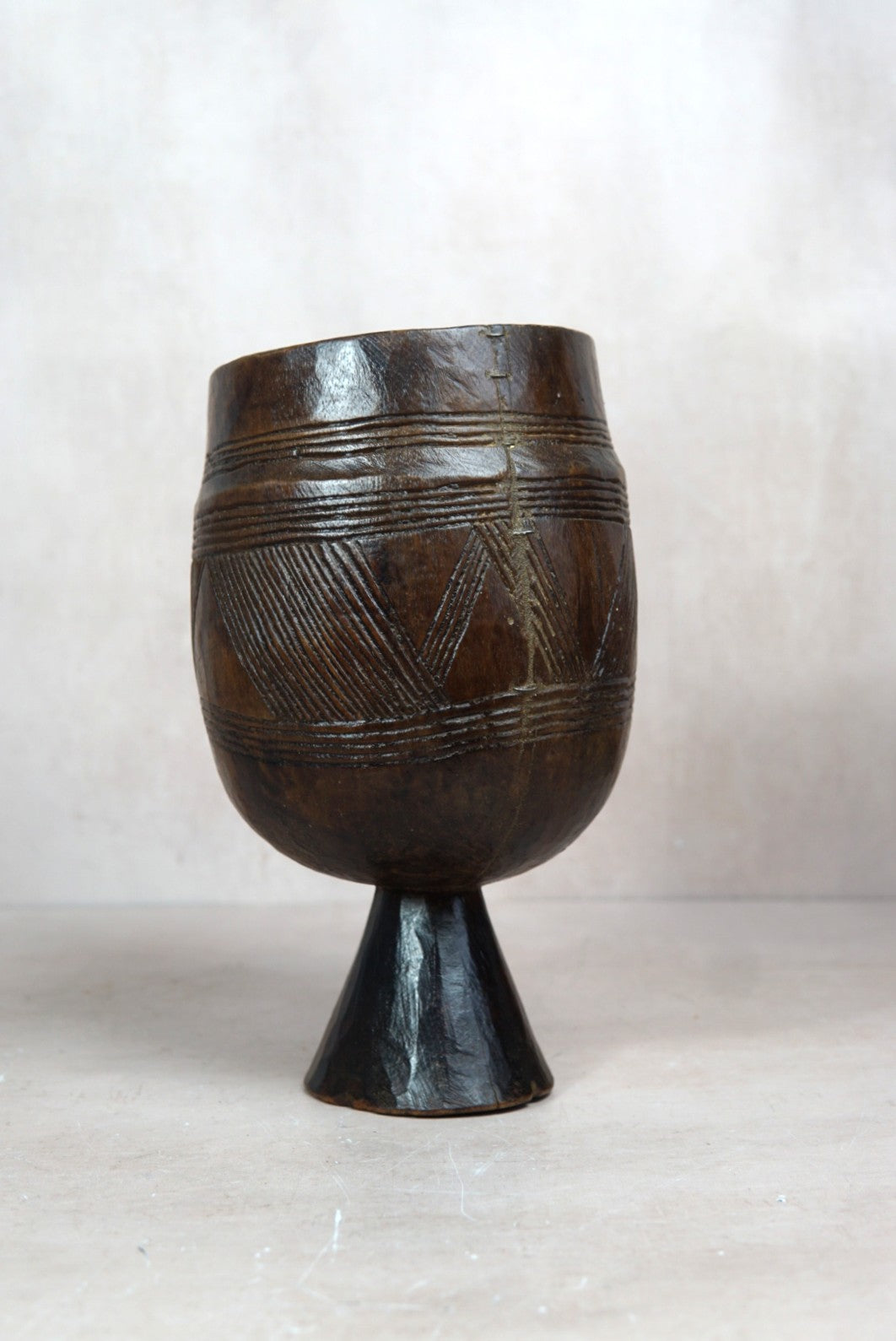Vintage hand carved Ethiopian butter cup