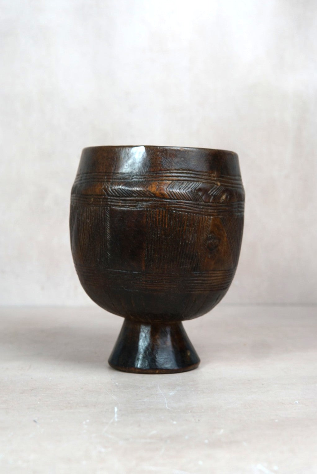 Vintage hand carved Ethiopian butter cup