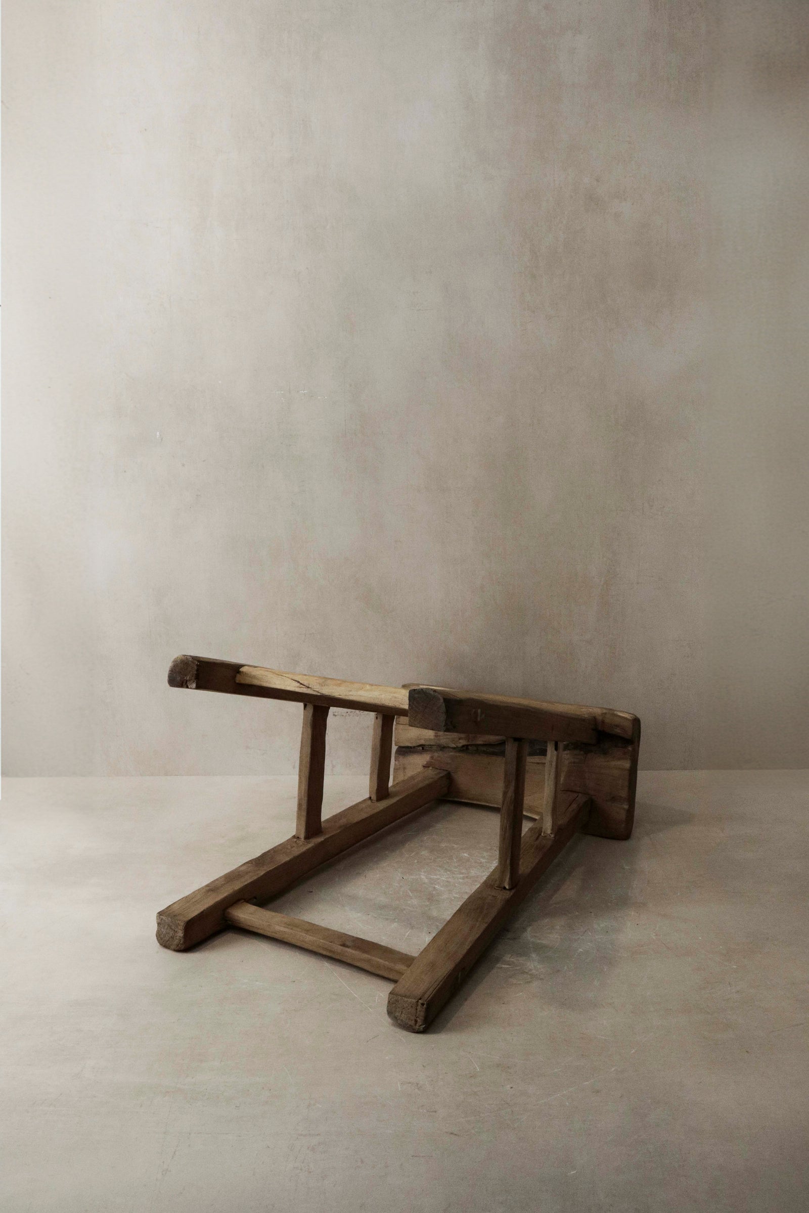 Vintage Rustic Elm Wood Stool - Medium - No 8