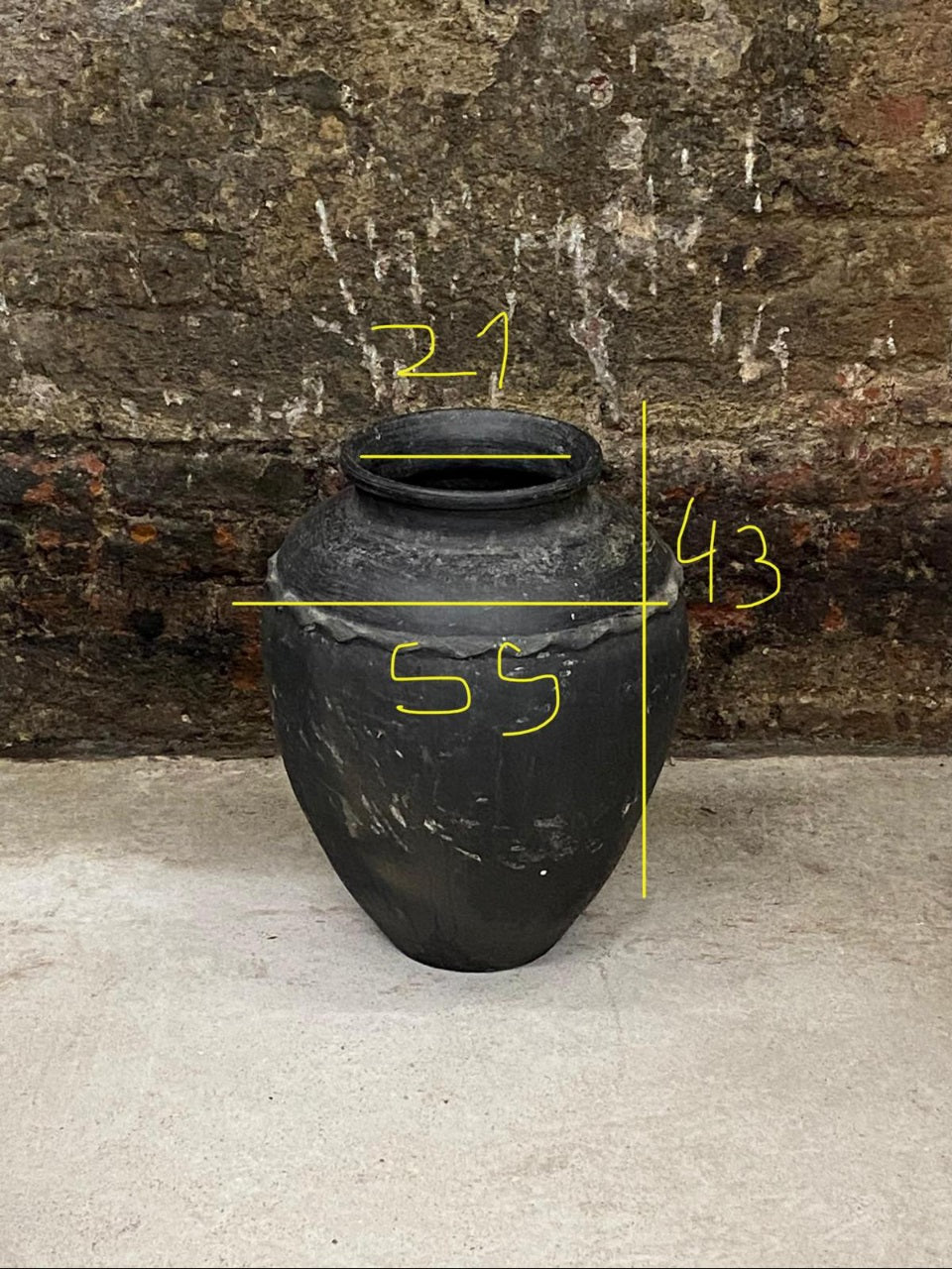 Vintage Black Water Storage Pot