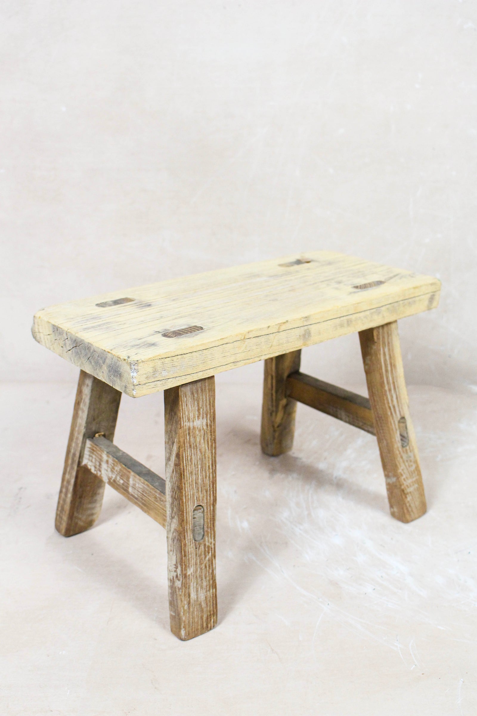 Vintage Rustic Stool Small - Elm wood - 75