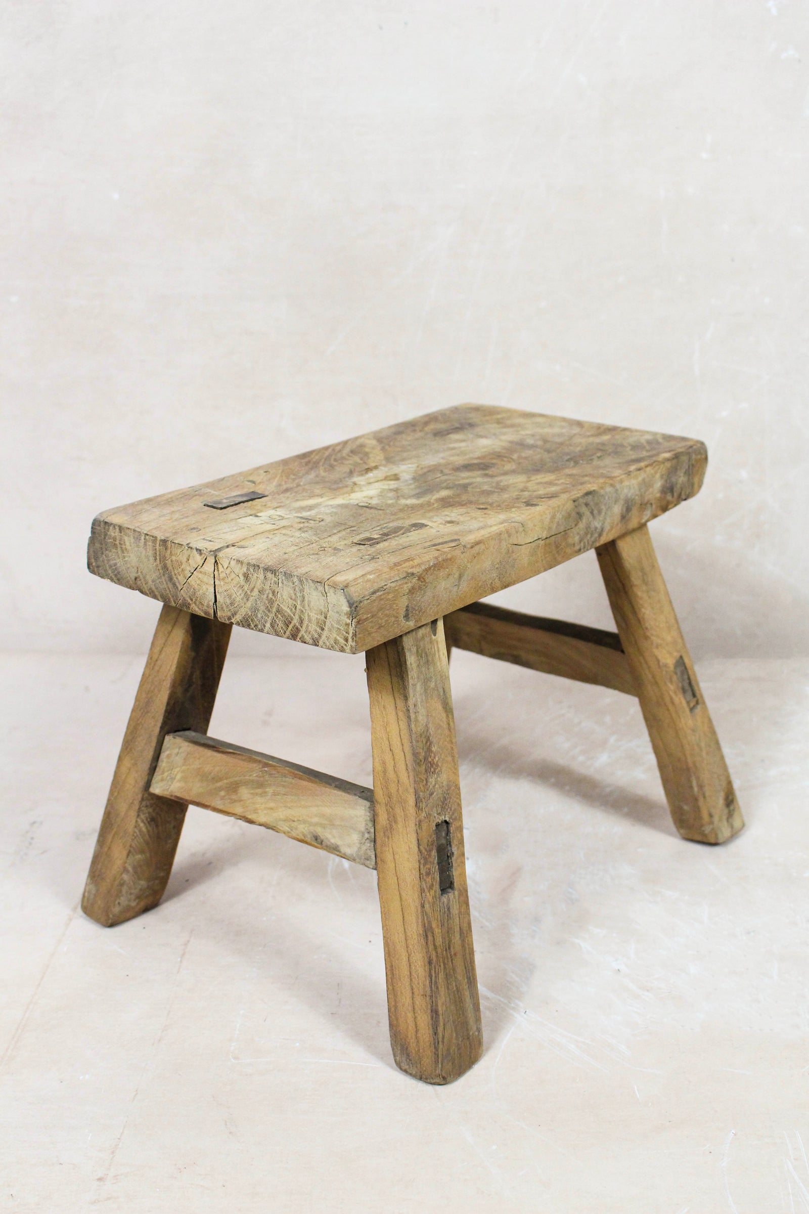 Vintage Rustic Stool Small - Elm wood - 83
