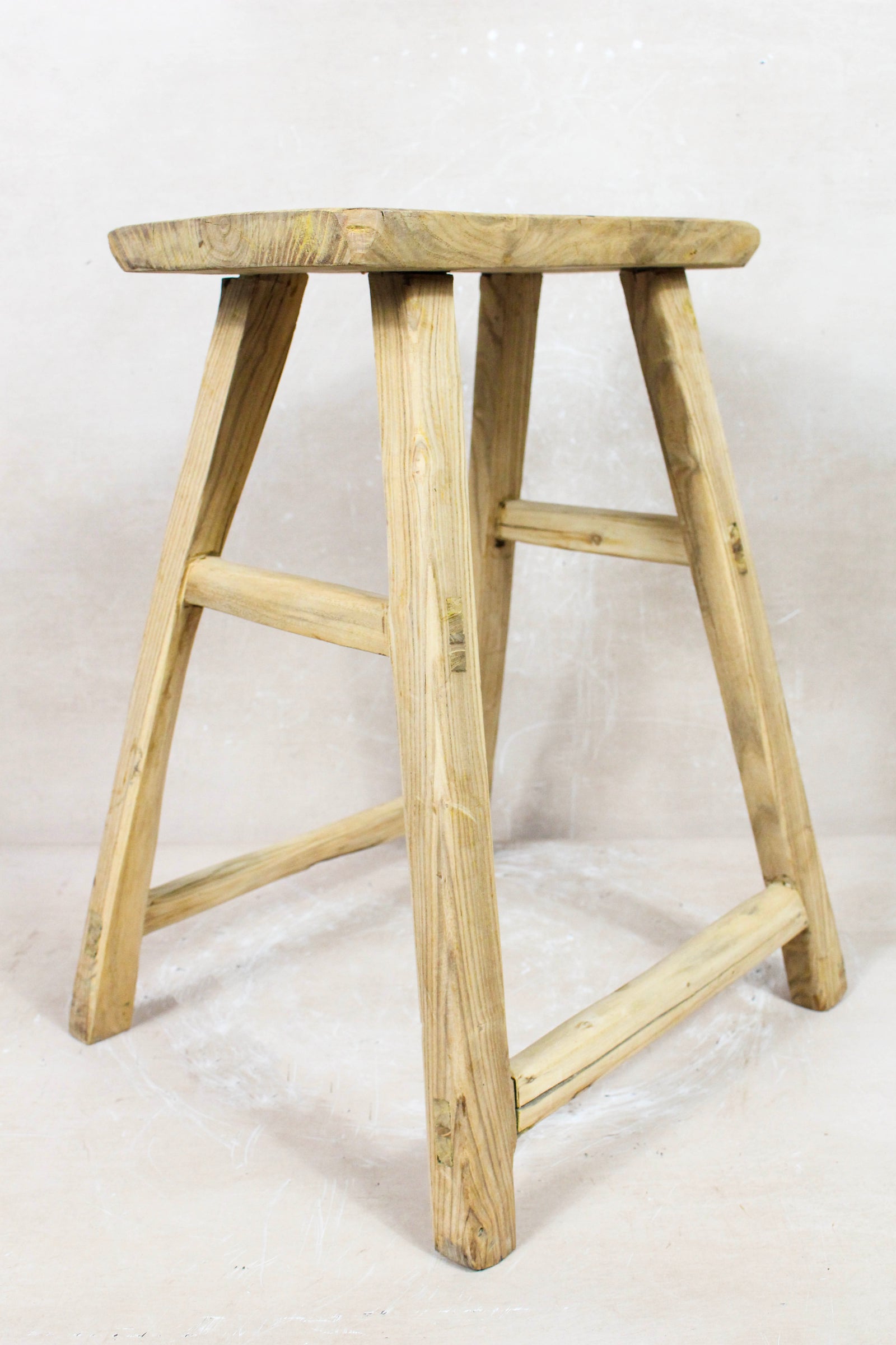 Vintage Rustic Stool - Elm wood - 102