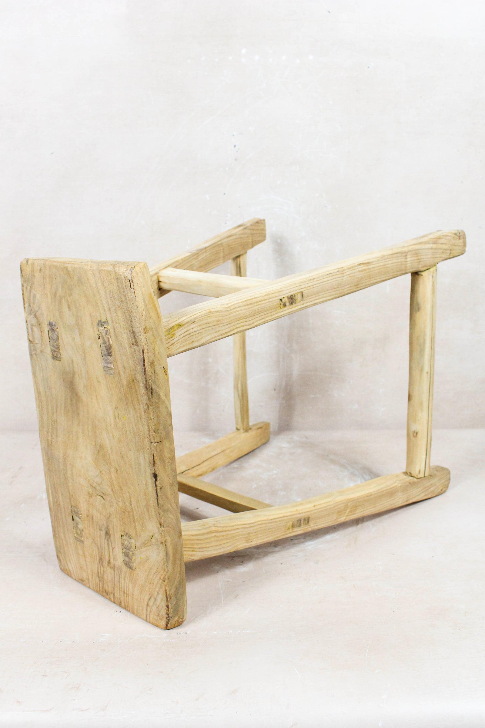 Vintage Rustic Stool - Elm wood - 102