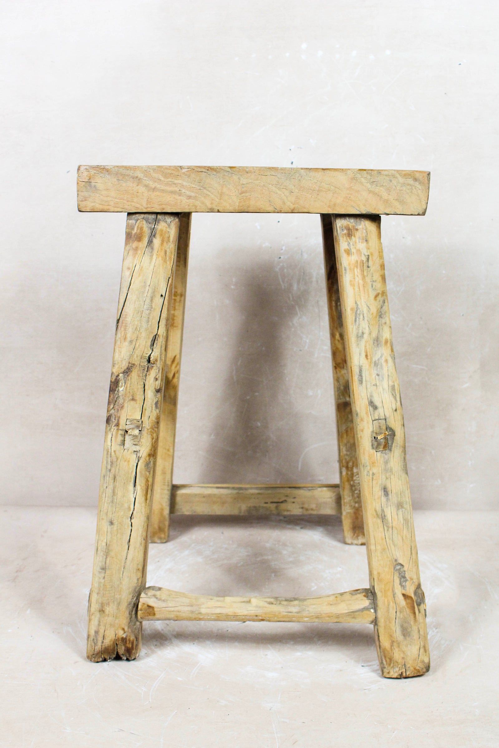 Vintage Rustic Stool - Elm wood - 107