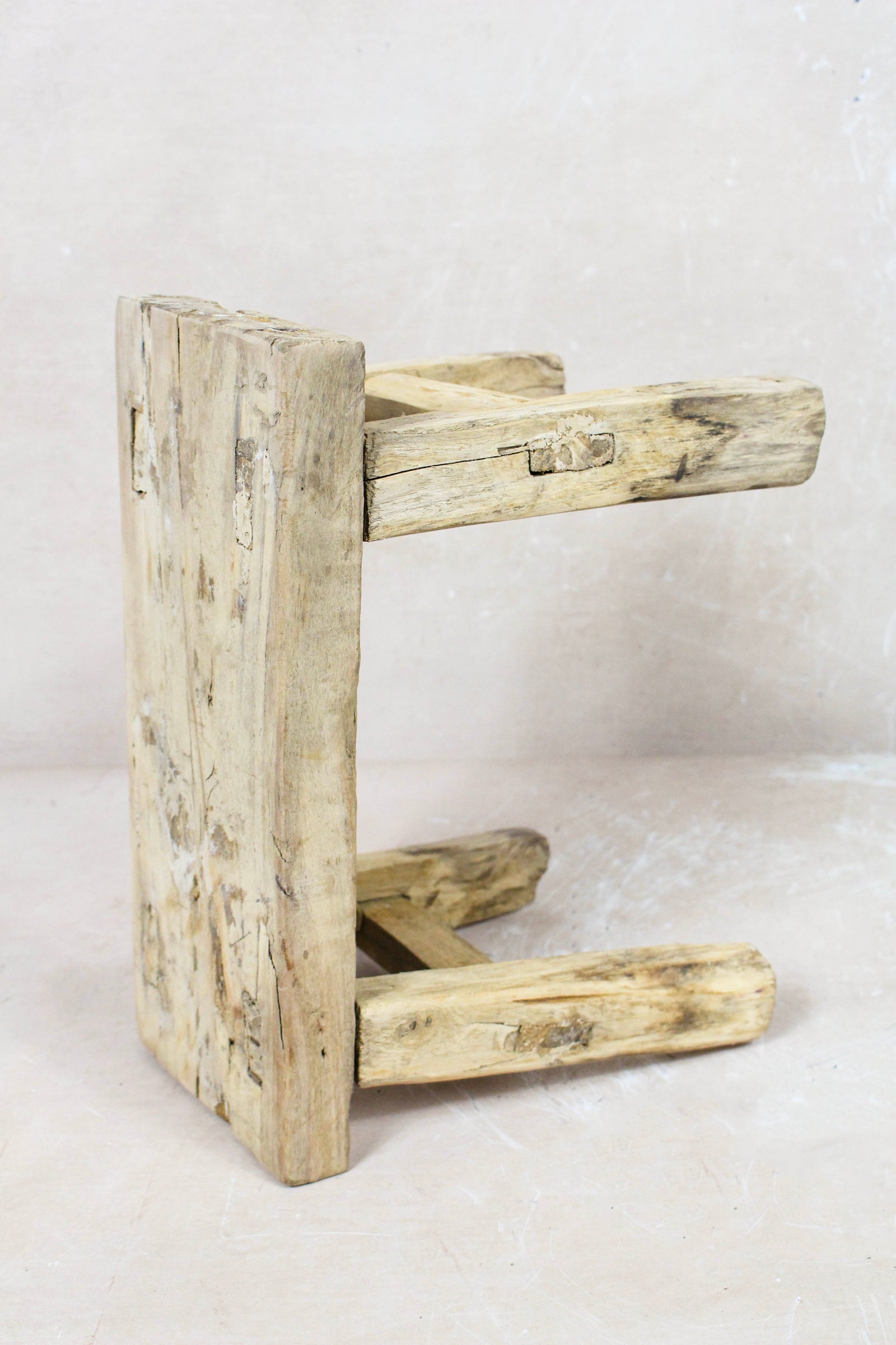 Vintage Rustic Stool - Elm wood - Small - 110