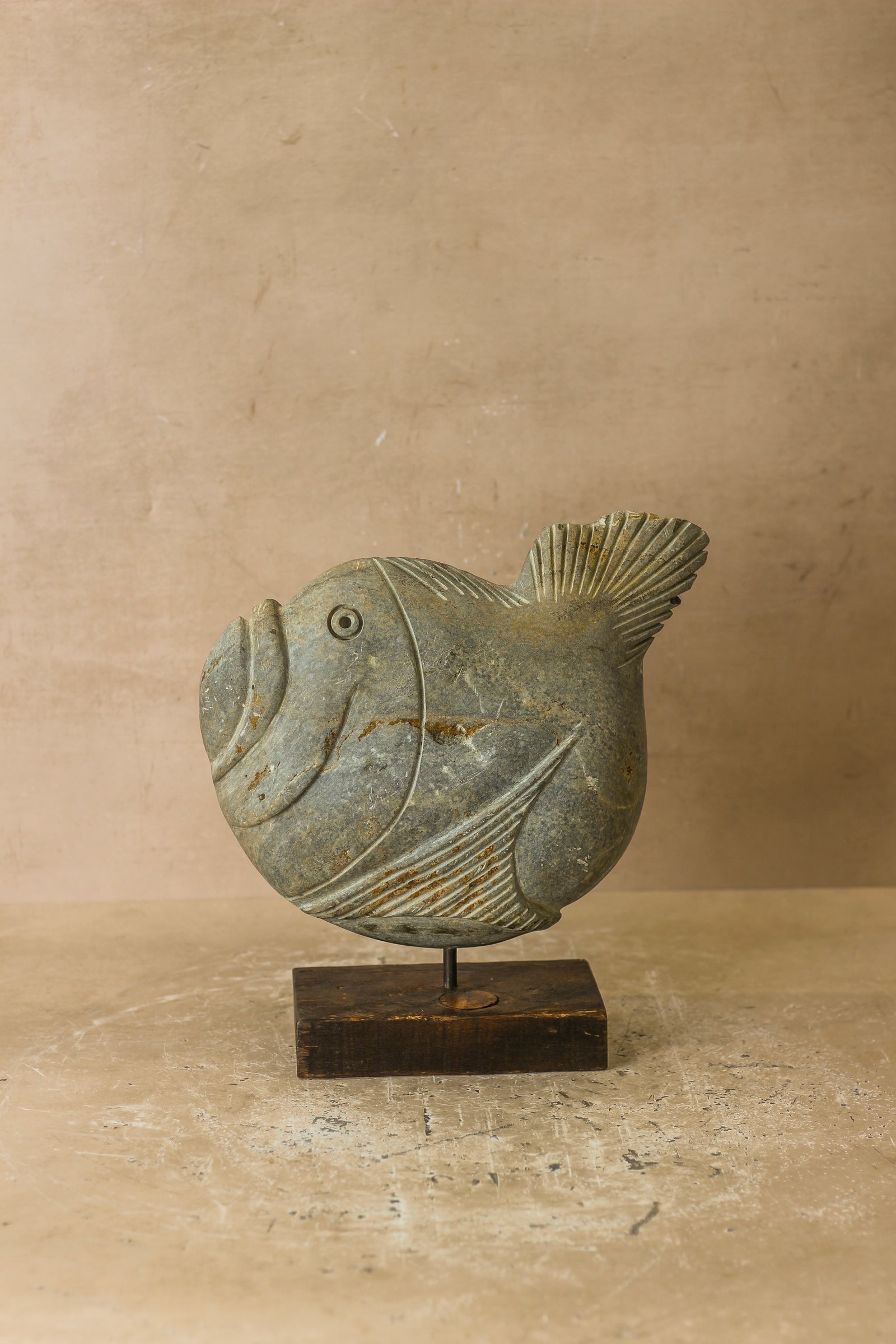 Stone Fish Sculpture - Zimbabwe - 97.1