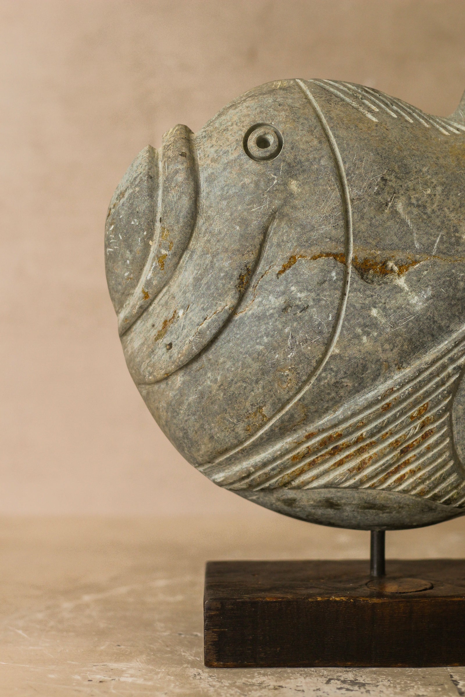 Stone Fish Sculpture - Zimbabwe - 97.1