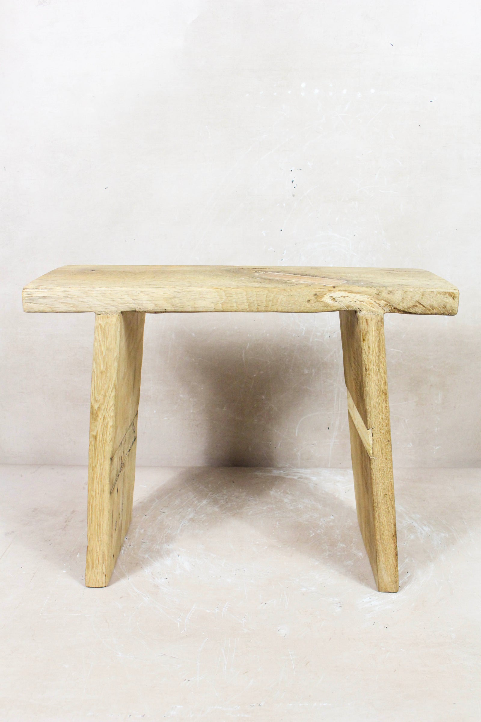 Vintage Rustic Square Elm Wood Stool - 133