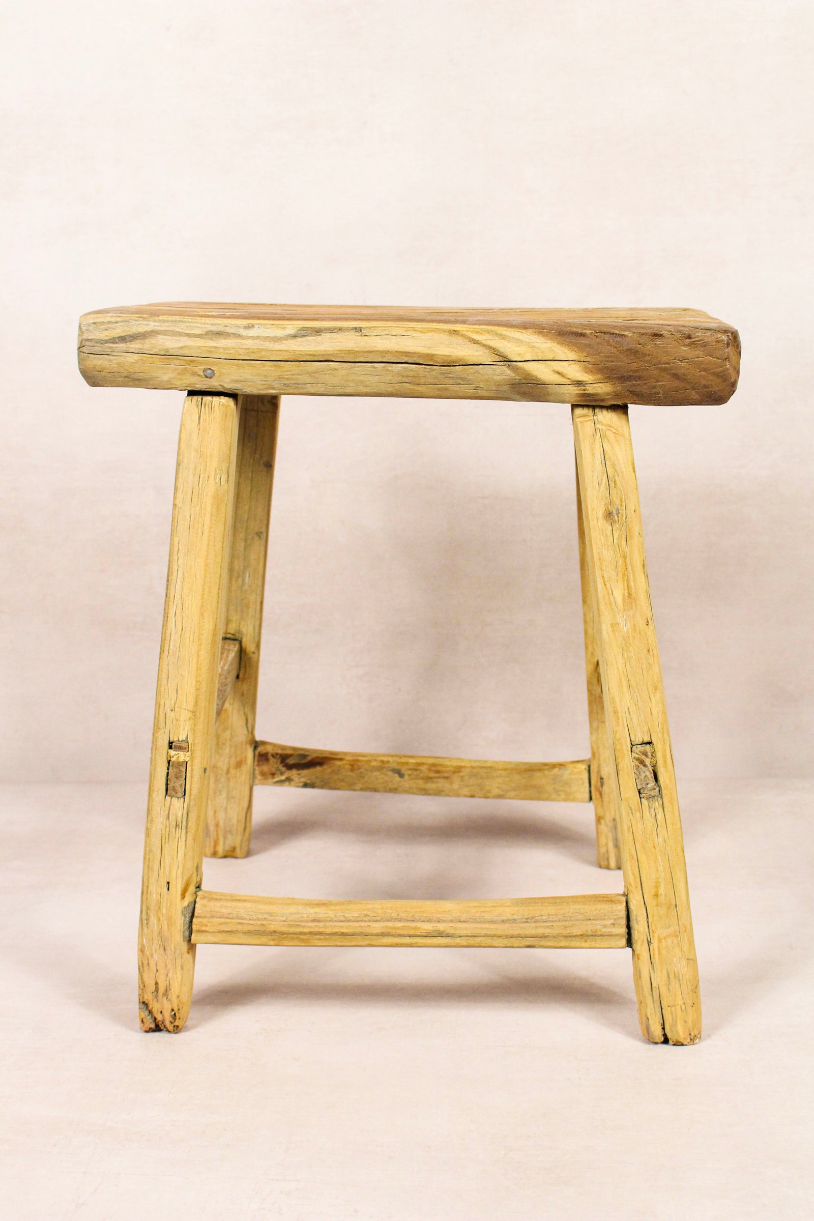 Vintage Rustic Stool - Elm wood - 186
