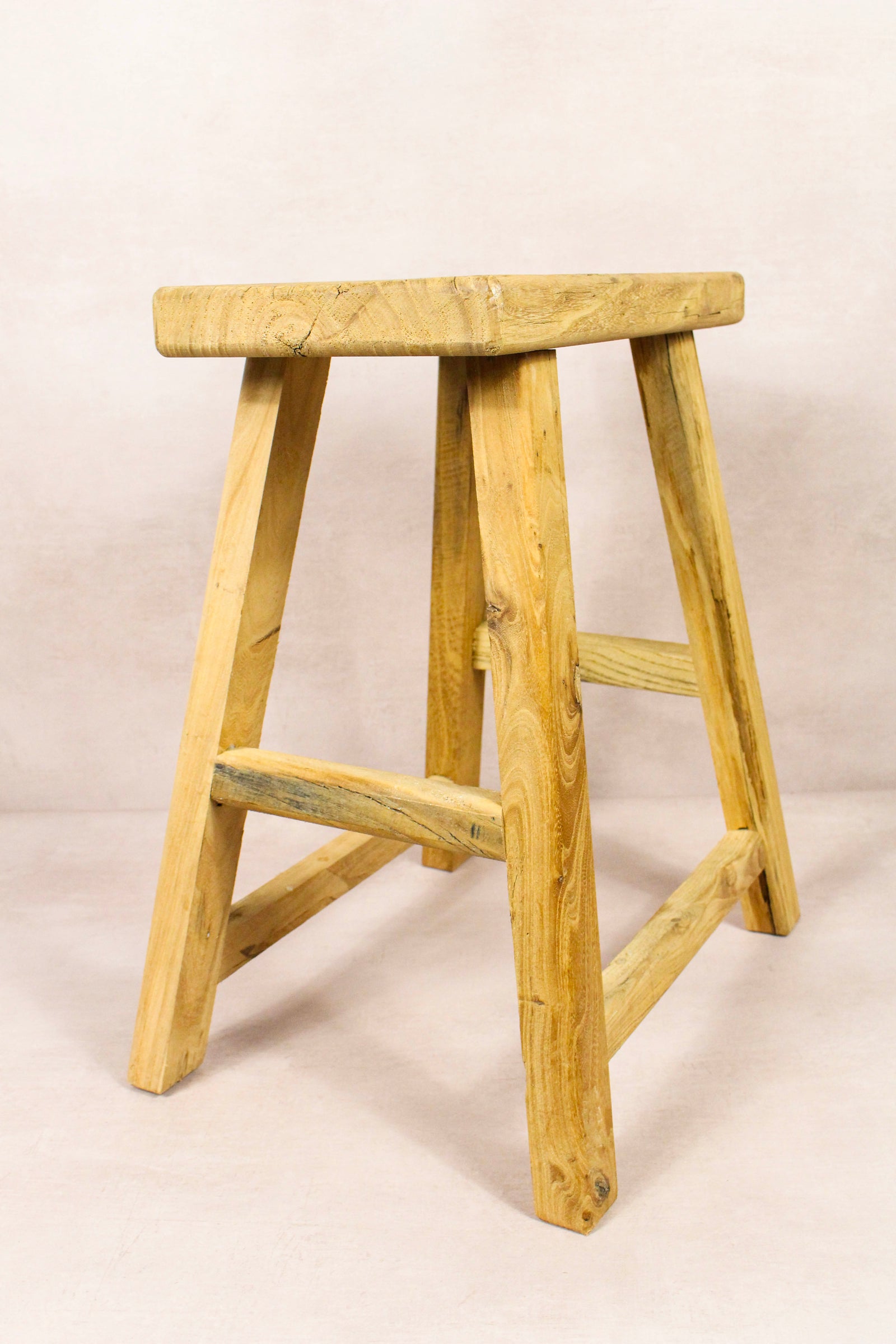 Vintage Rustic Stool - Elm wood - 189