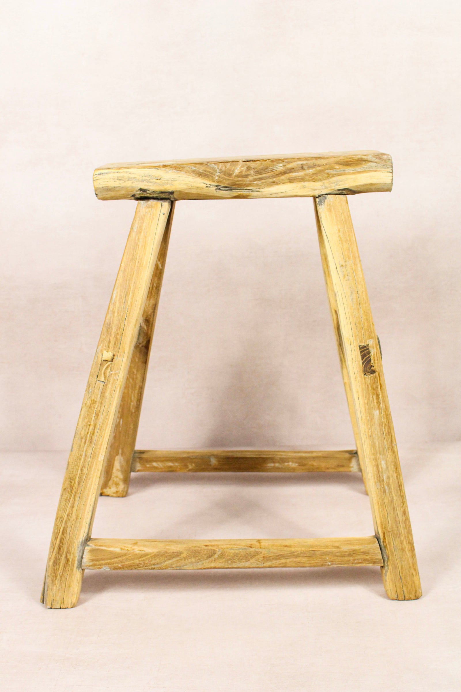 Vintage Rustic Stool - Elm wood - 190