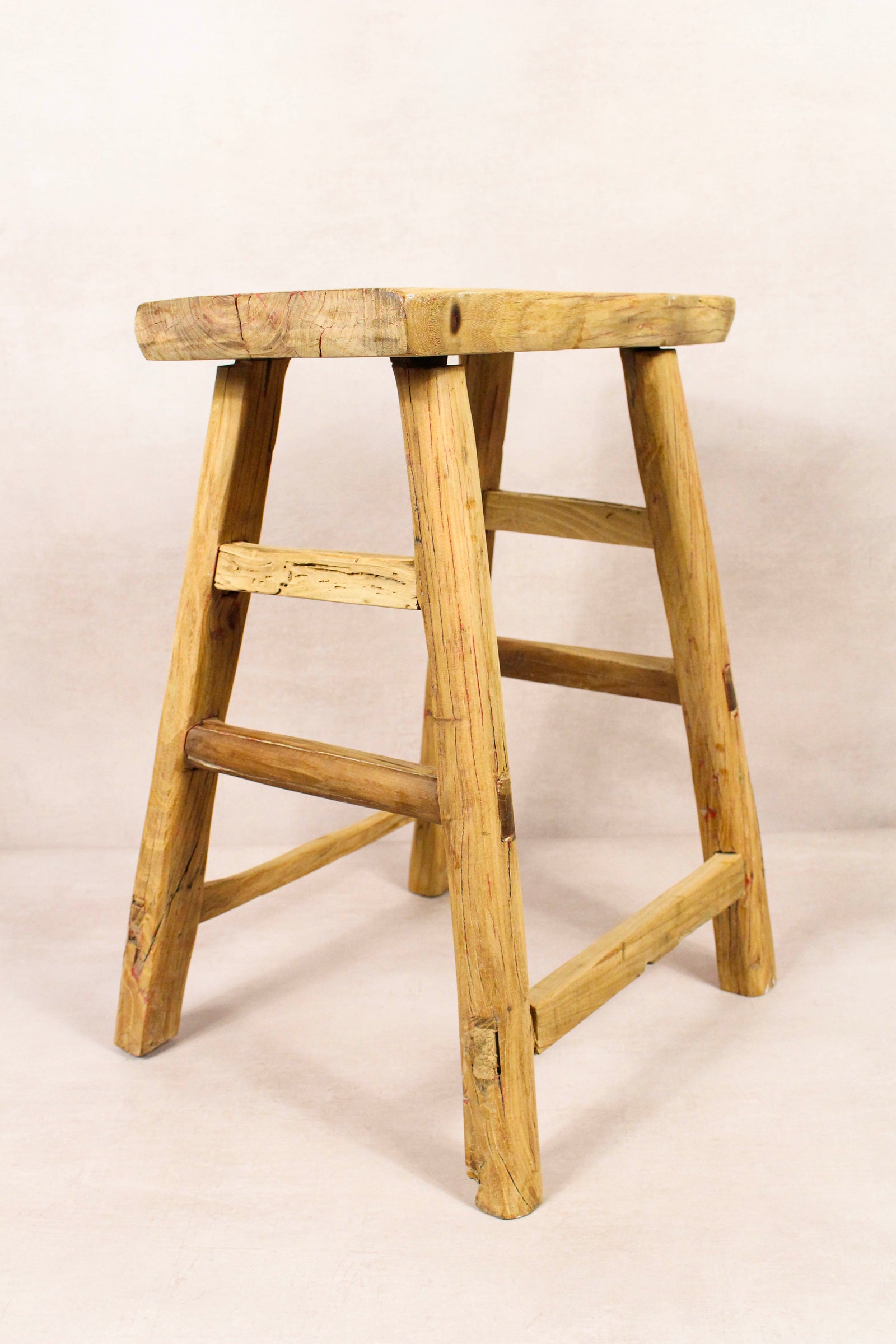 Vintage Rustic Stool - Elm wood - 192