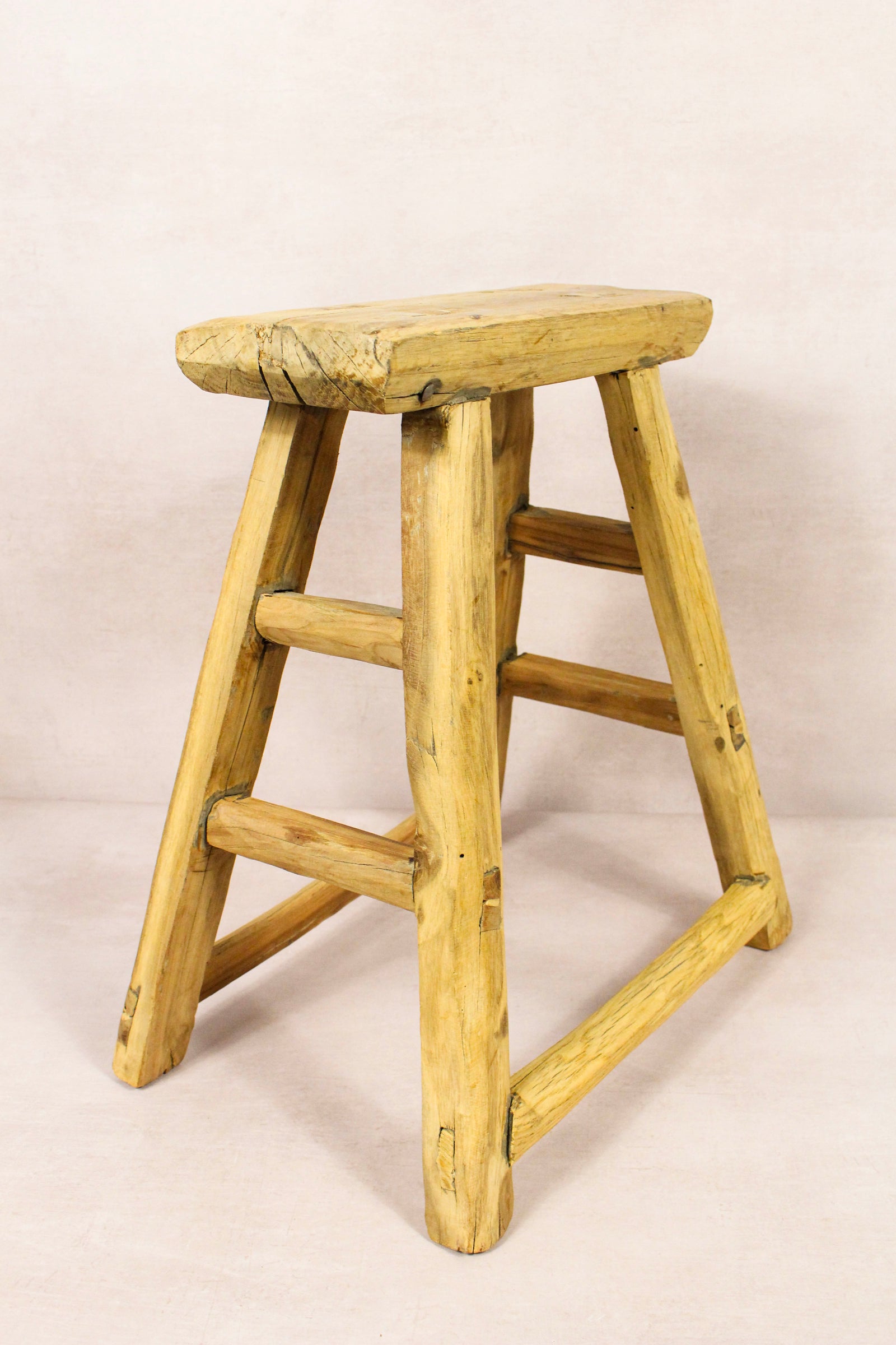 Vintage Rustic Stool - Elm wood - 197