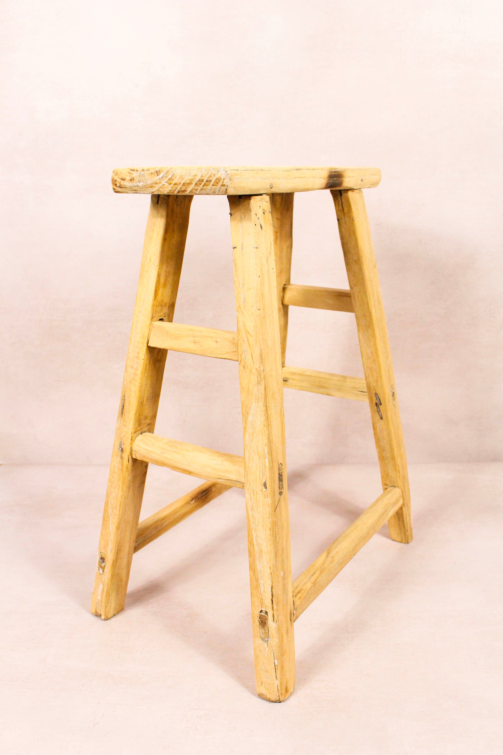 Vintage Rustic Stool - Elm wood - 200