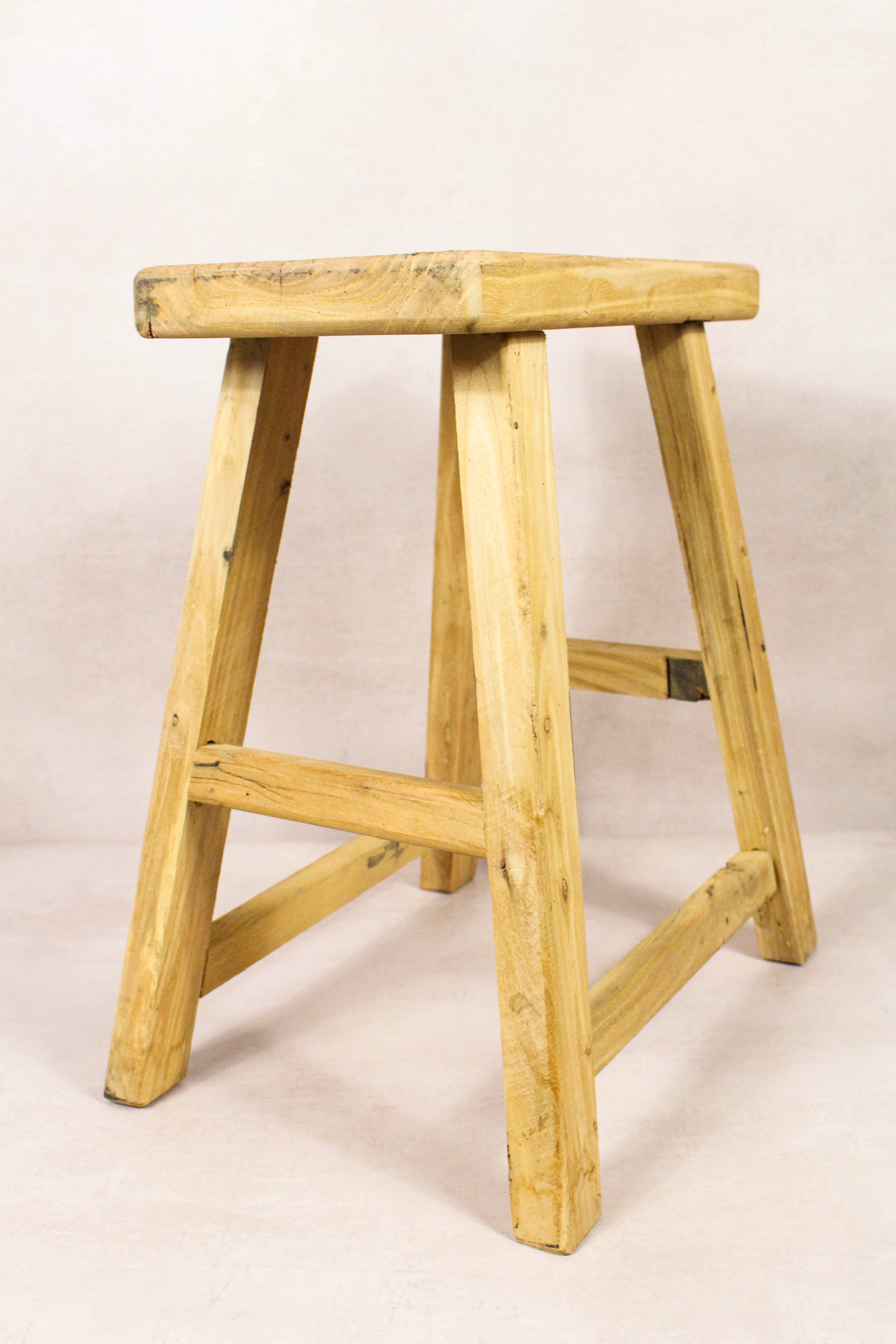 Vintage Rustic Stool - Elm wood - 207