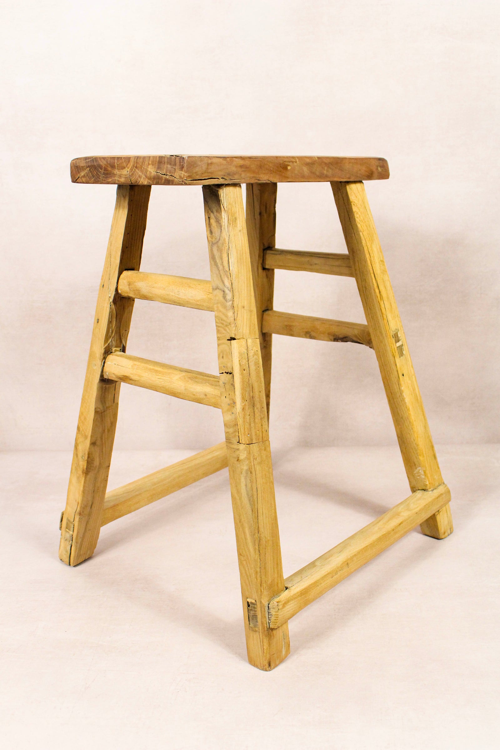 Vintage Rustic Stool - Elm wood - 208