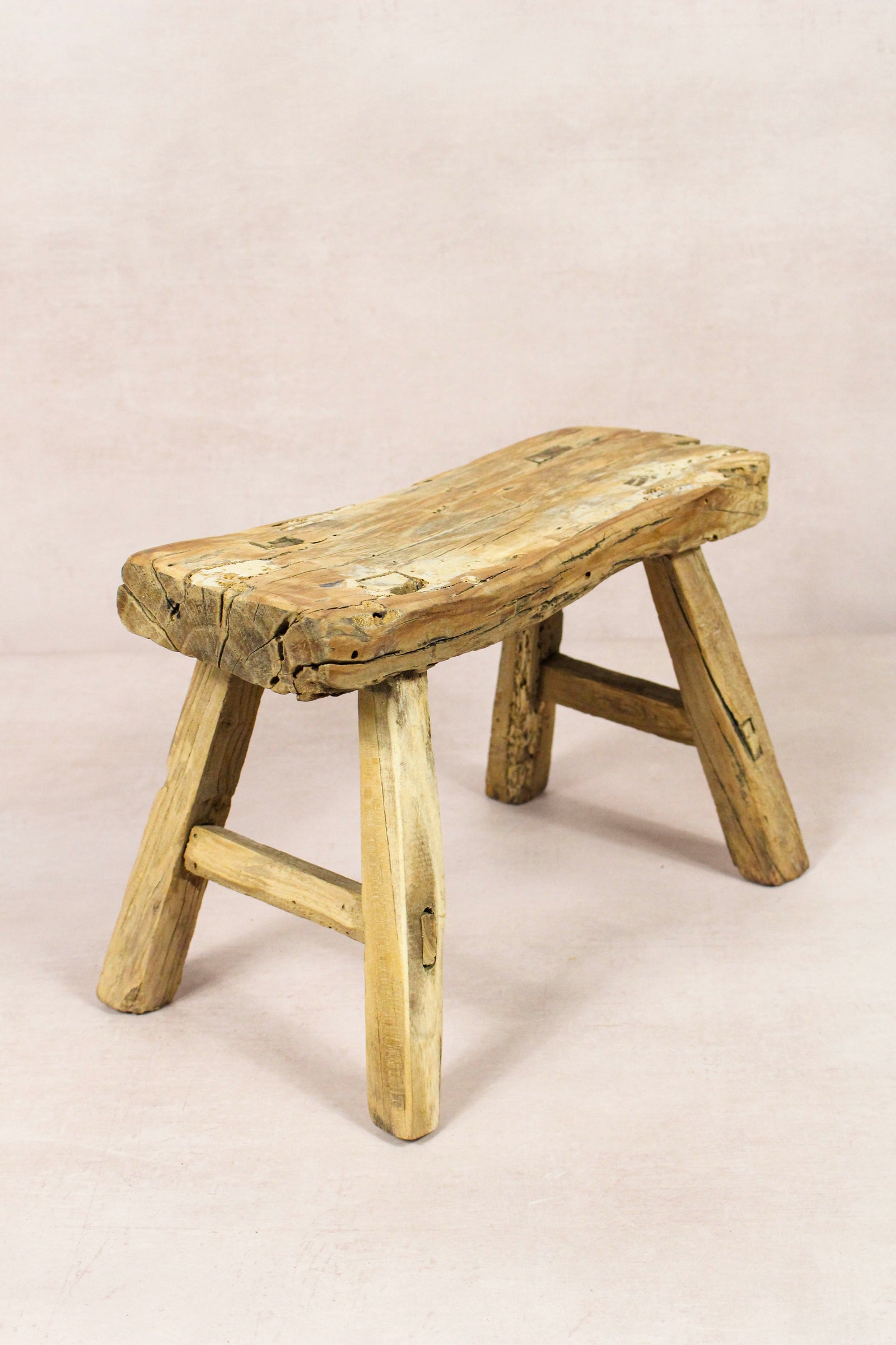 Vintage Rustic Stool - Elm wood - Small - 243