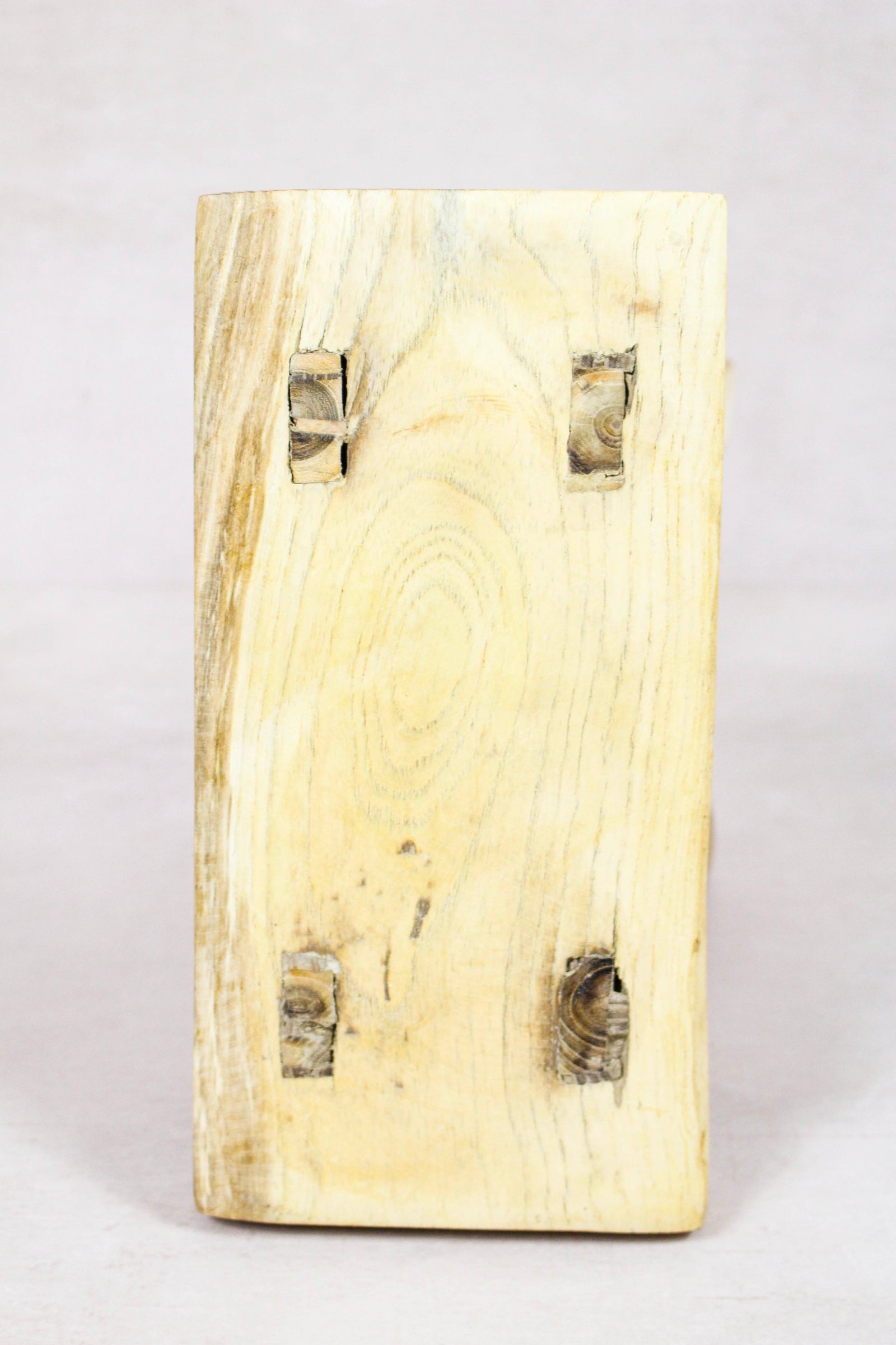 Small vintage rustic reclaimed elm wood stool 266 – Botanical Boys