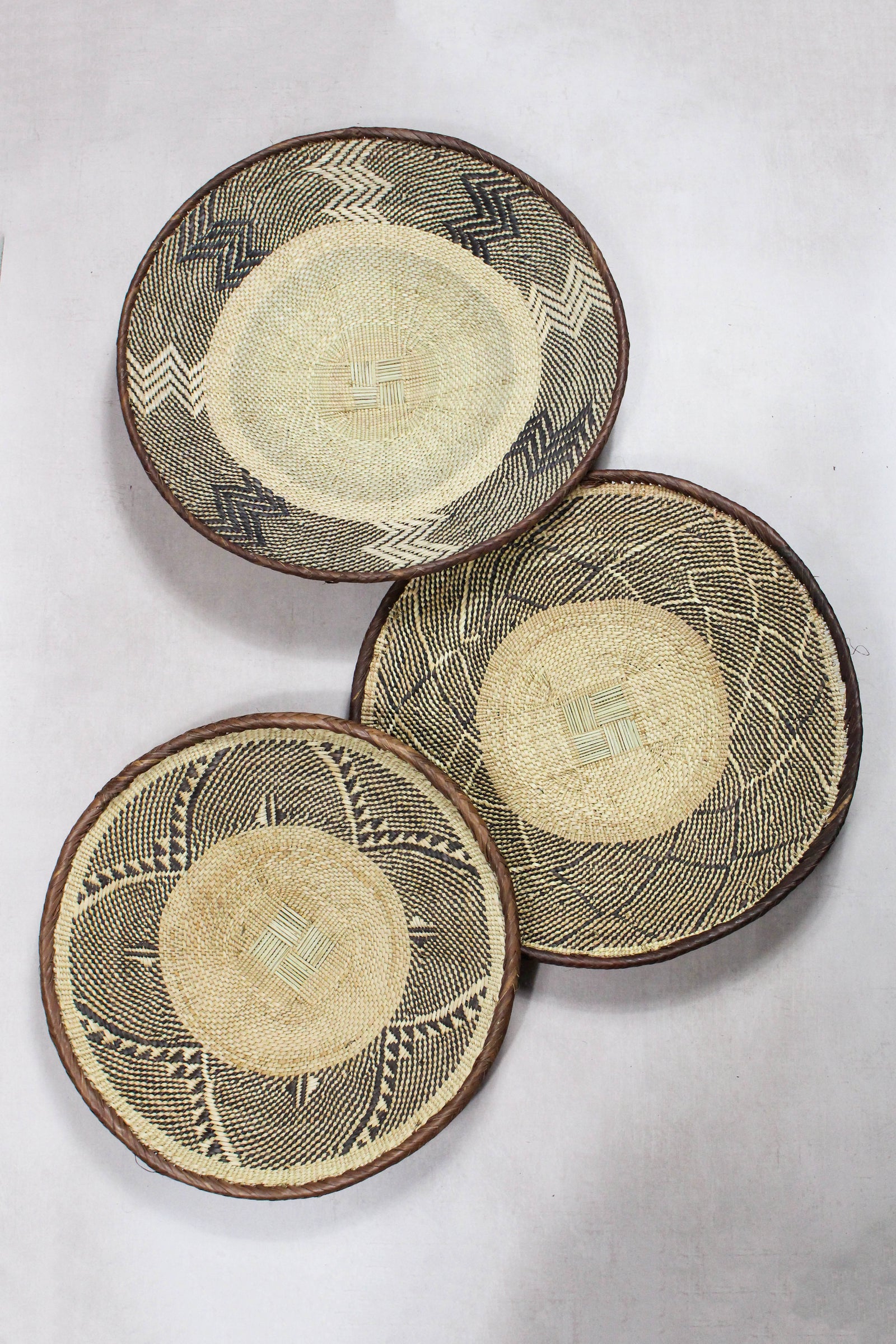Set of handwoven Tonga baskets in Ilala palm, Zimbabwe (No 33)