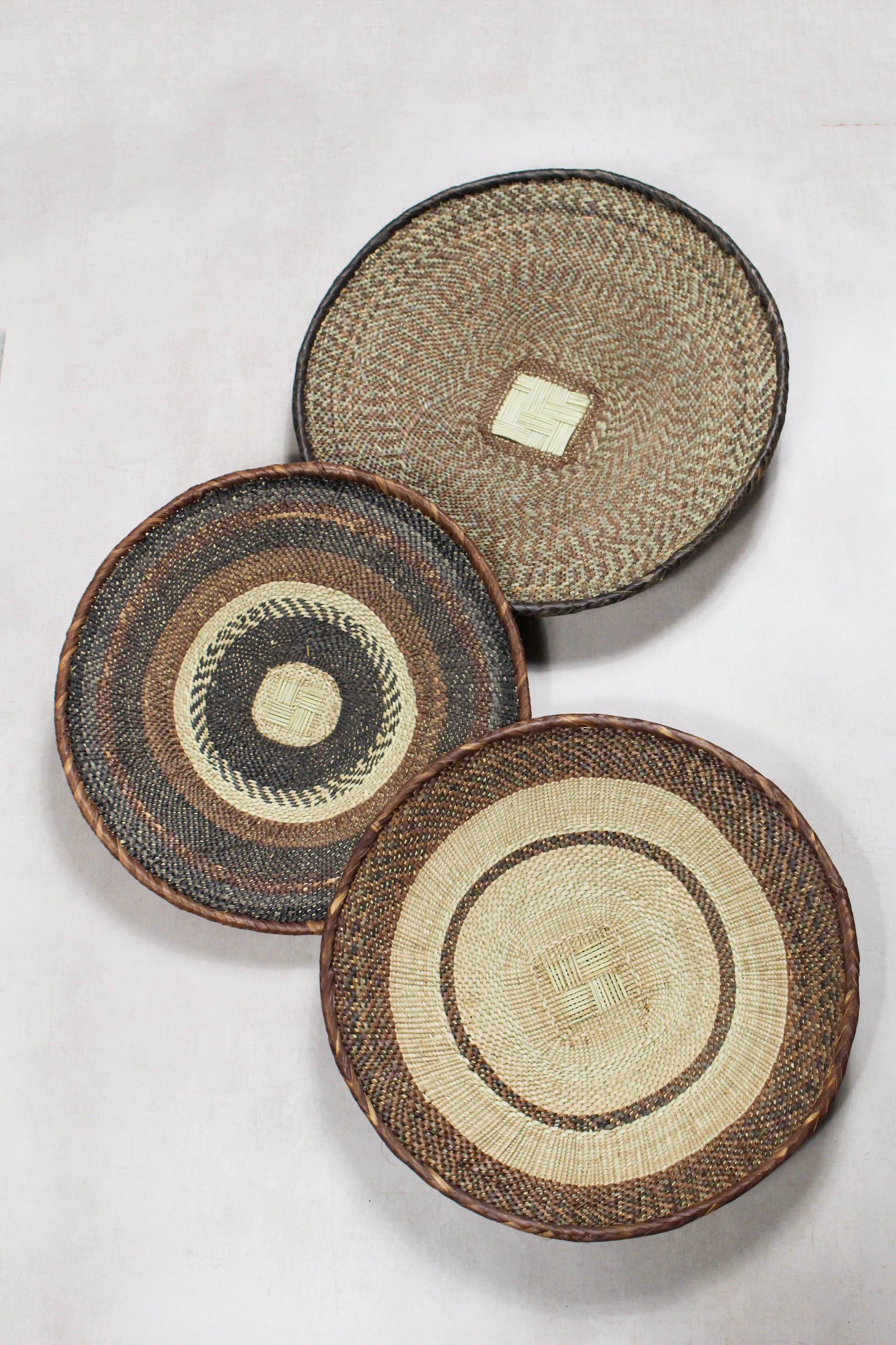 Set of handwoven Tonga baskets in Ilala palm, Zimbabwe (No 35)