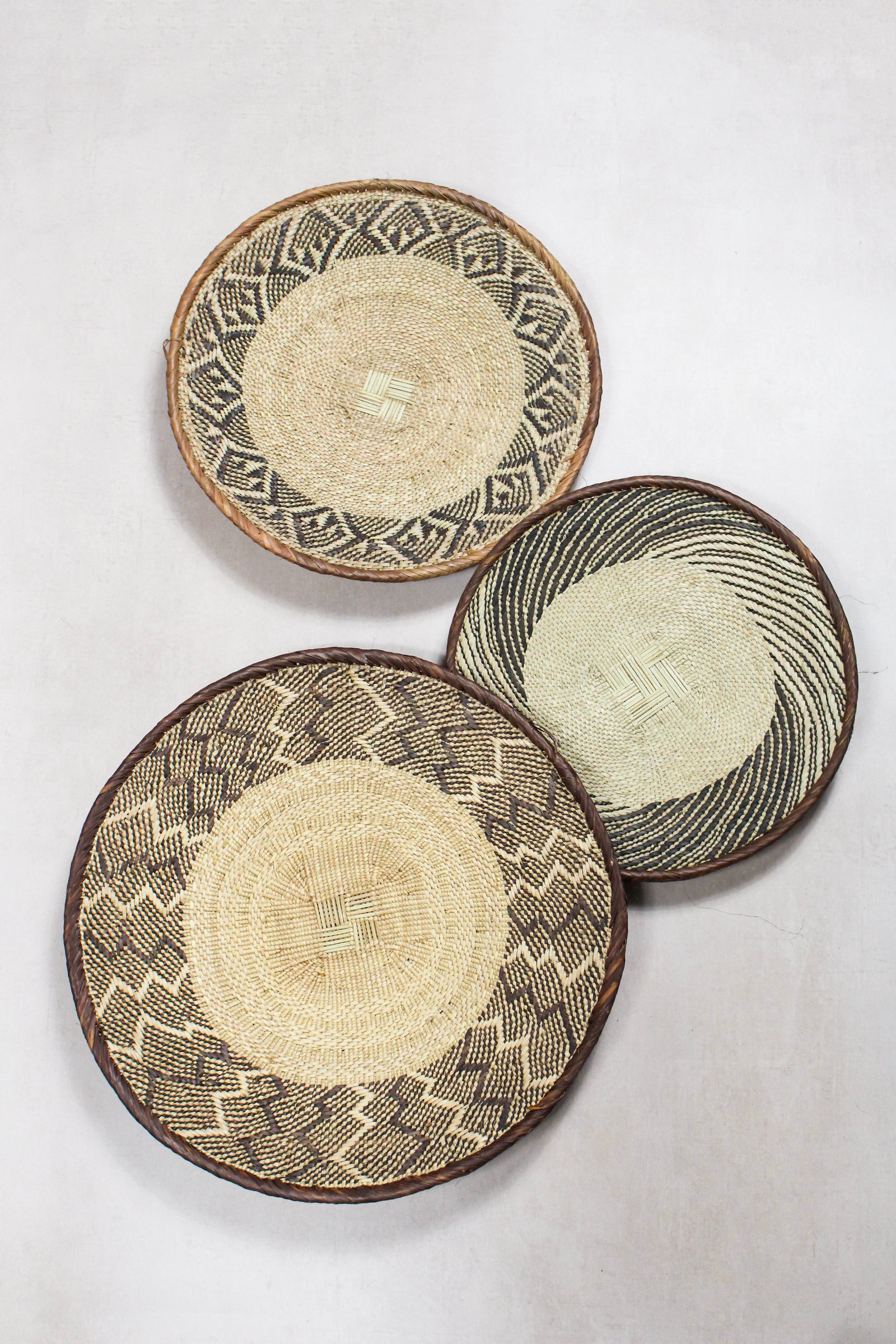 Set of handwoven Tonga baskets in Ilala palm, Zimbabwe (No 41)