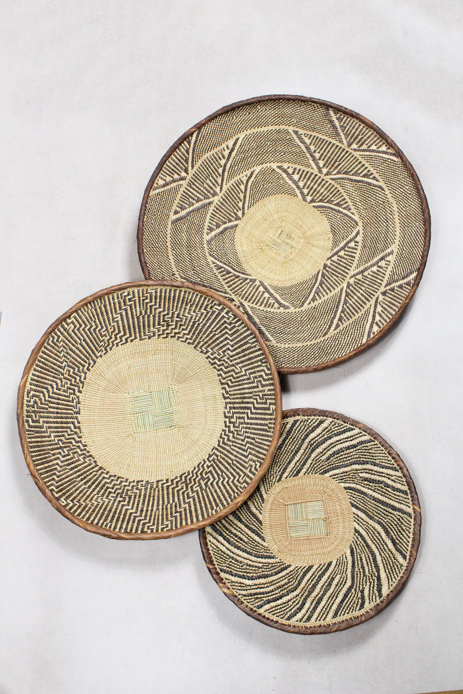 Set of handwoven Tonga baskets in Ilala palm, Zimbabwe (No 55)