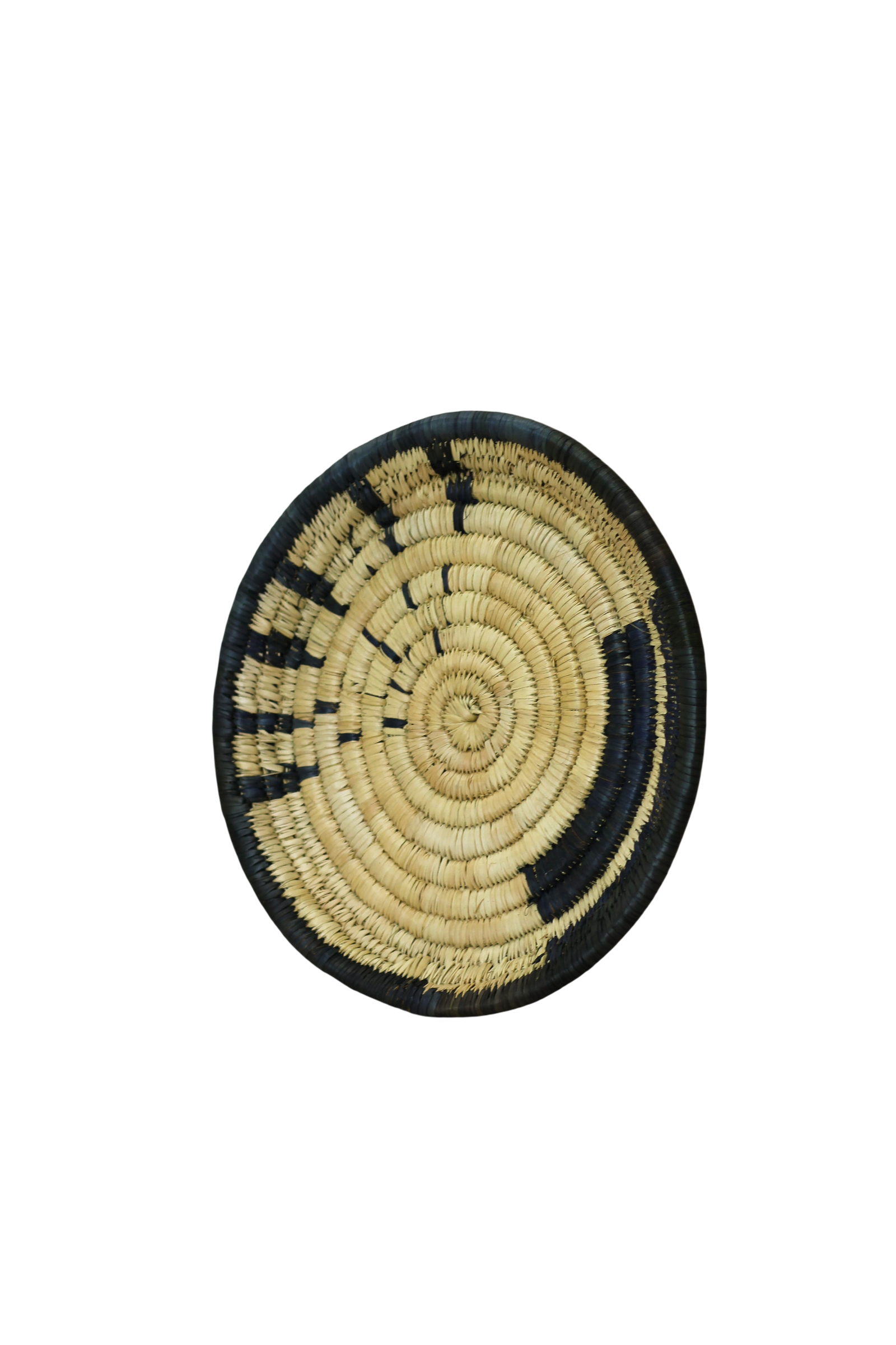 Handwoven Malawi wall basket in natural Ilala palm fibre
