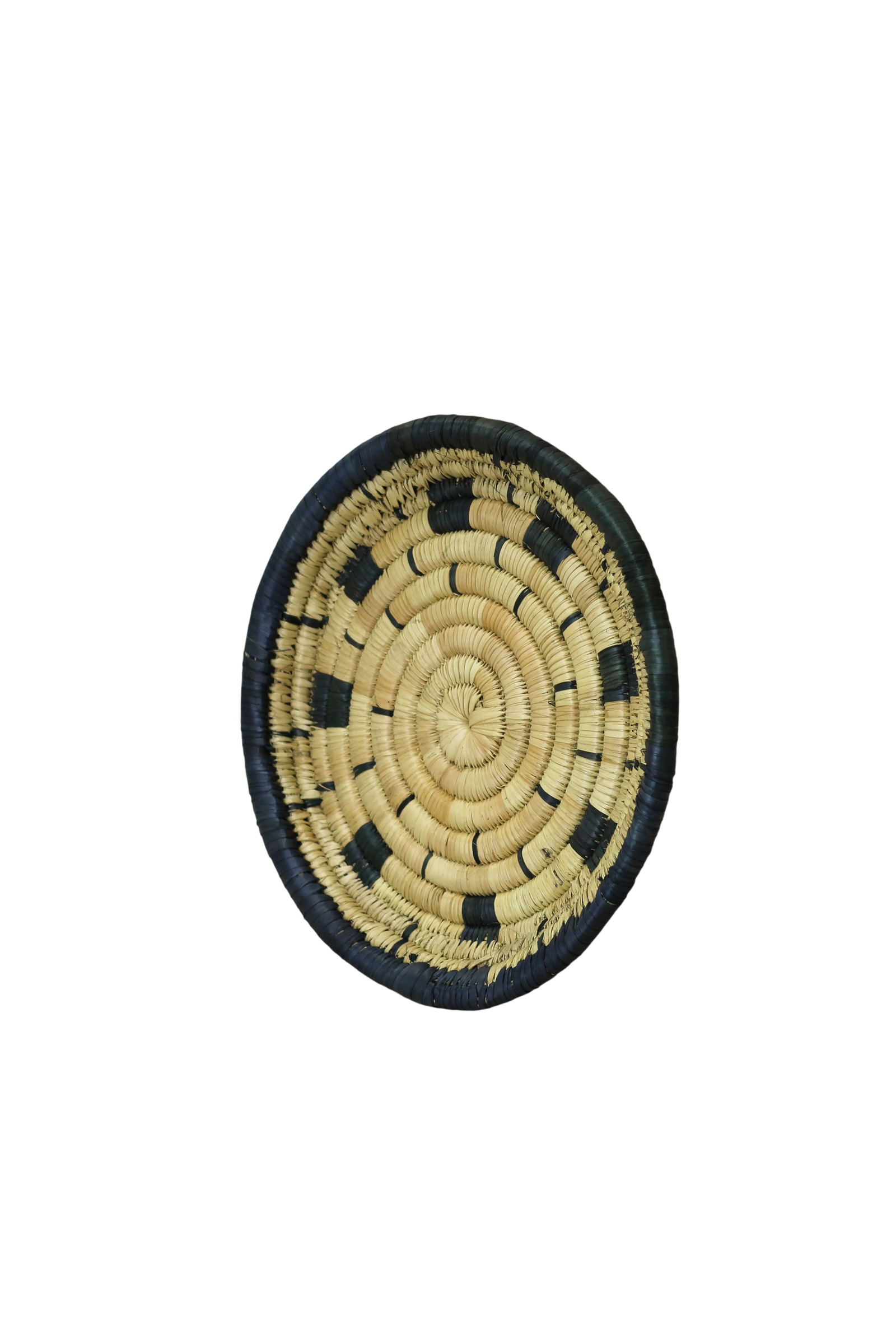 Handwoven Malawi wall basket in natural Ilala palm fibre