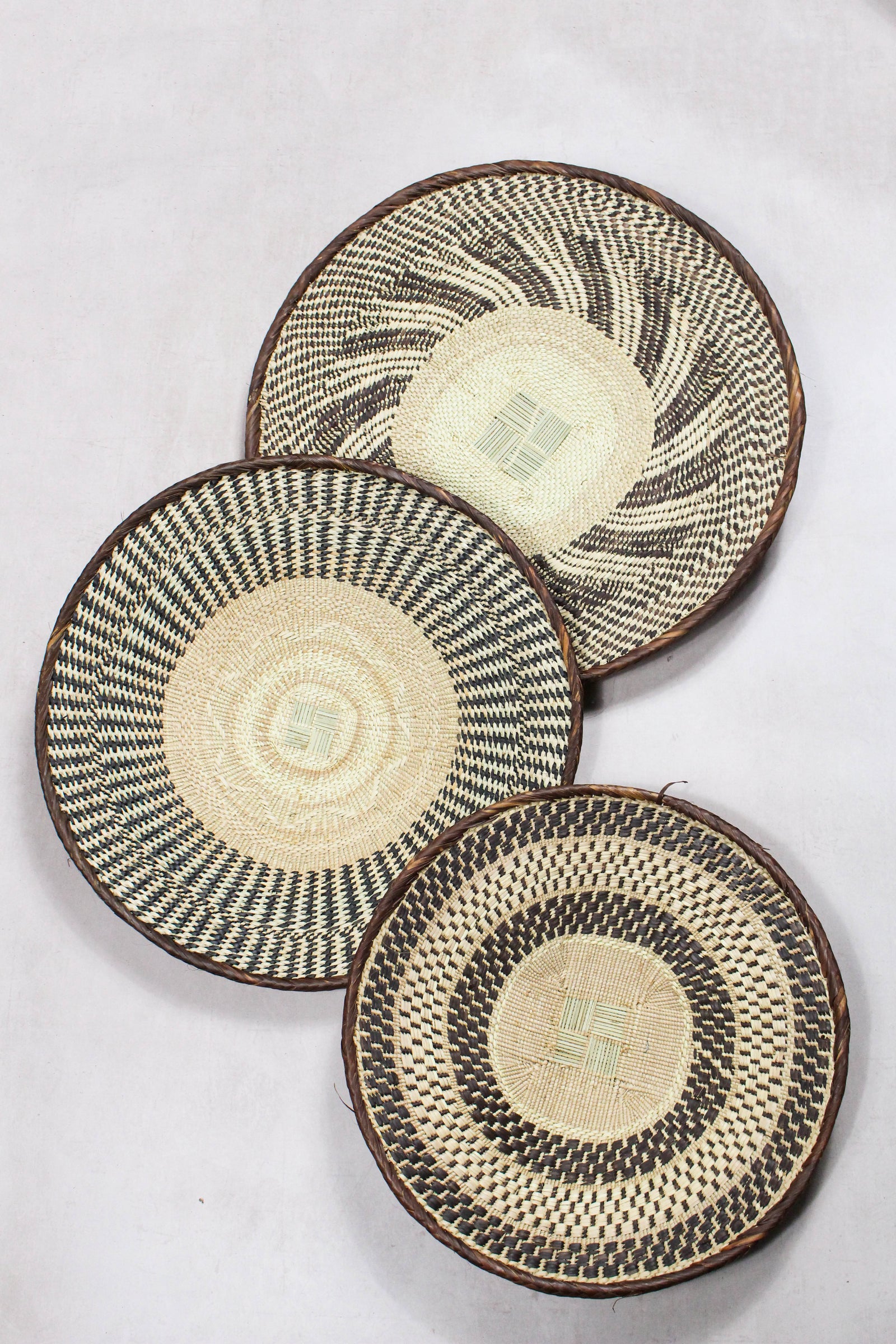 Set of handwoven Tonga baskets in Ilala palm, Zimbabwe (No 62)