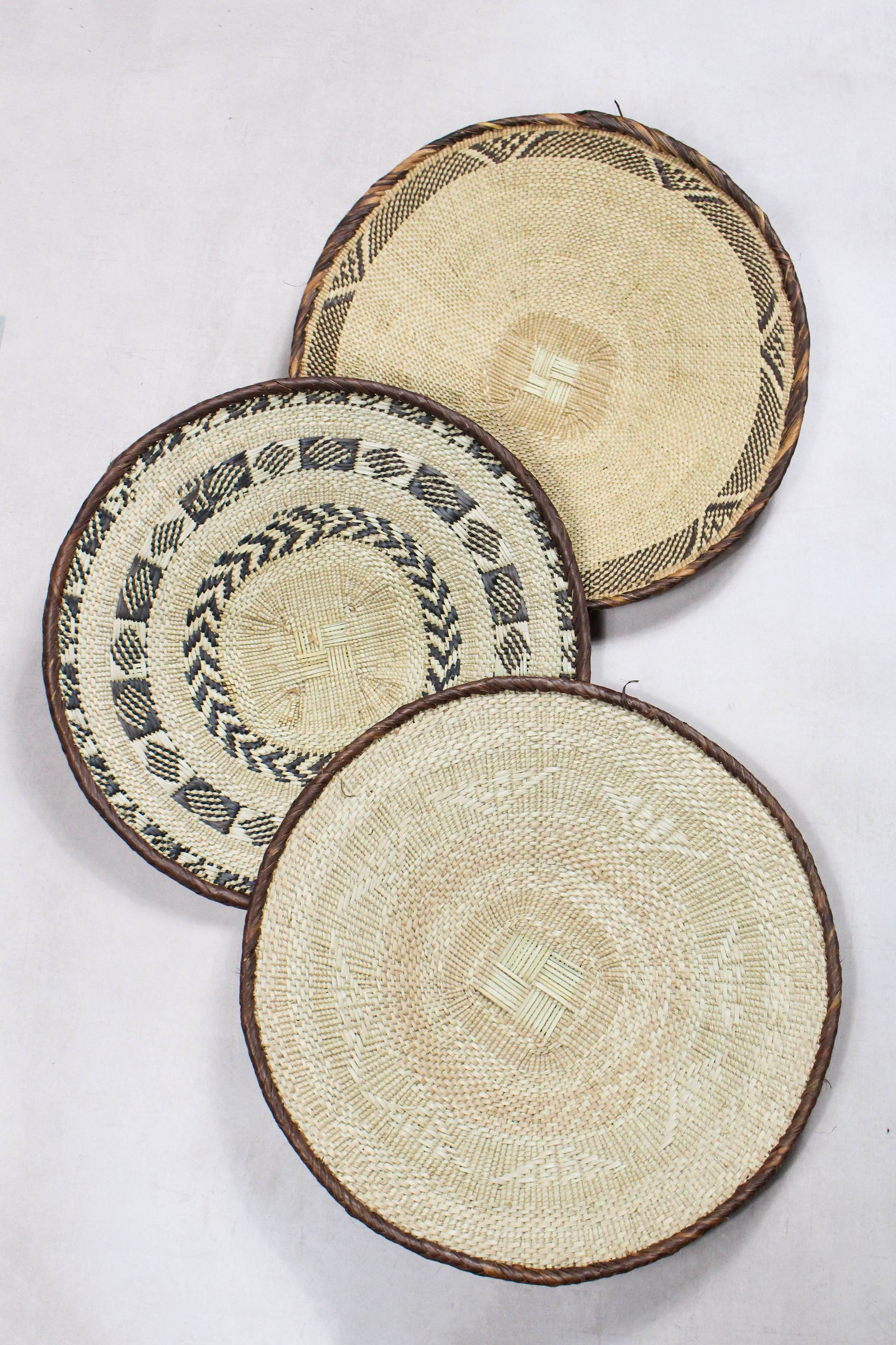 Set of handwoven Tonga baskets in Ilala palm, Zimbabwe (No 64)
