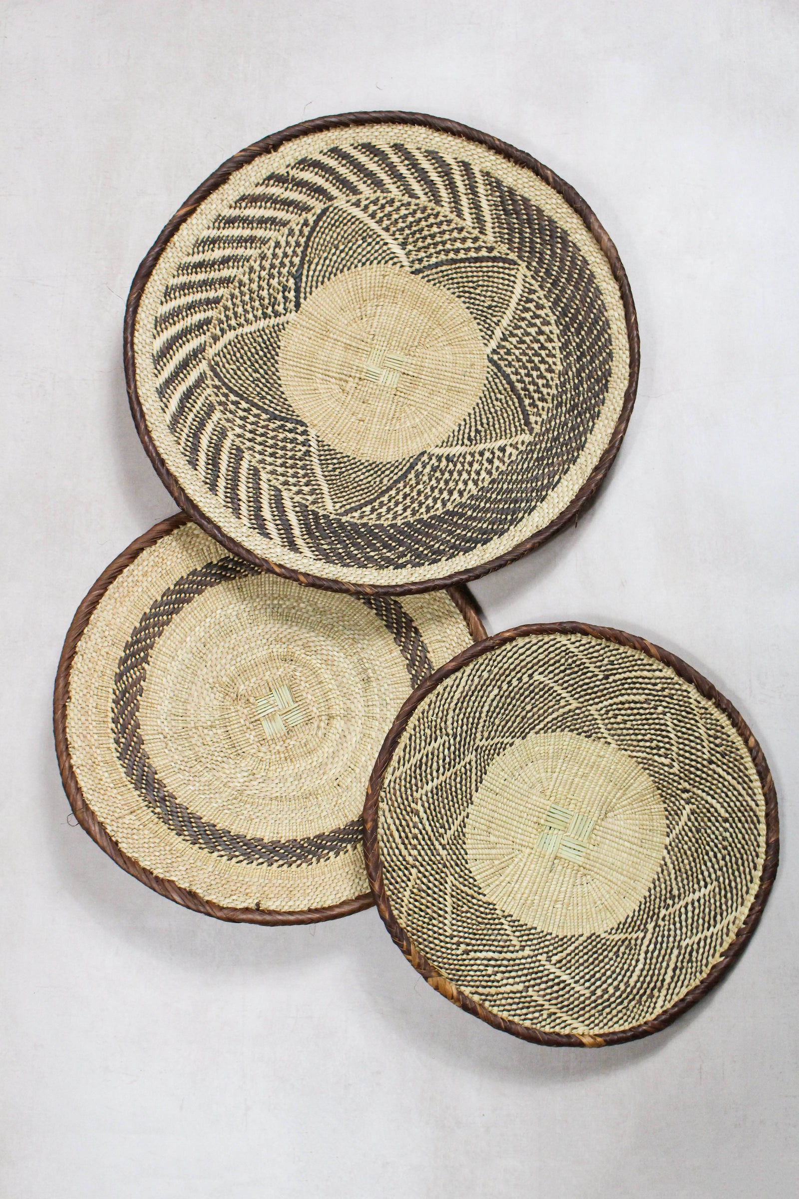 Set of handwoven Tonga baskets in Ilala palm, Zimbabwe (No 67)