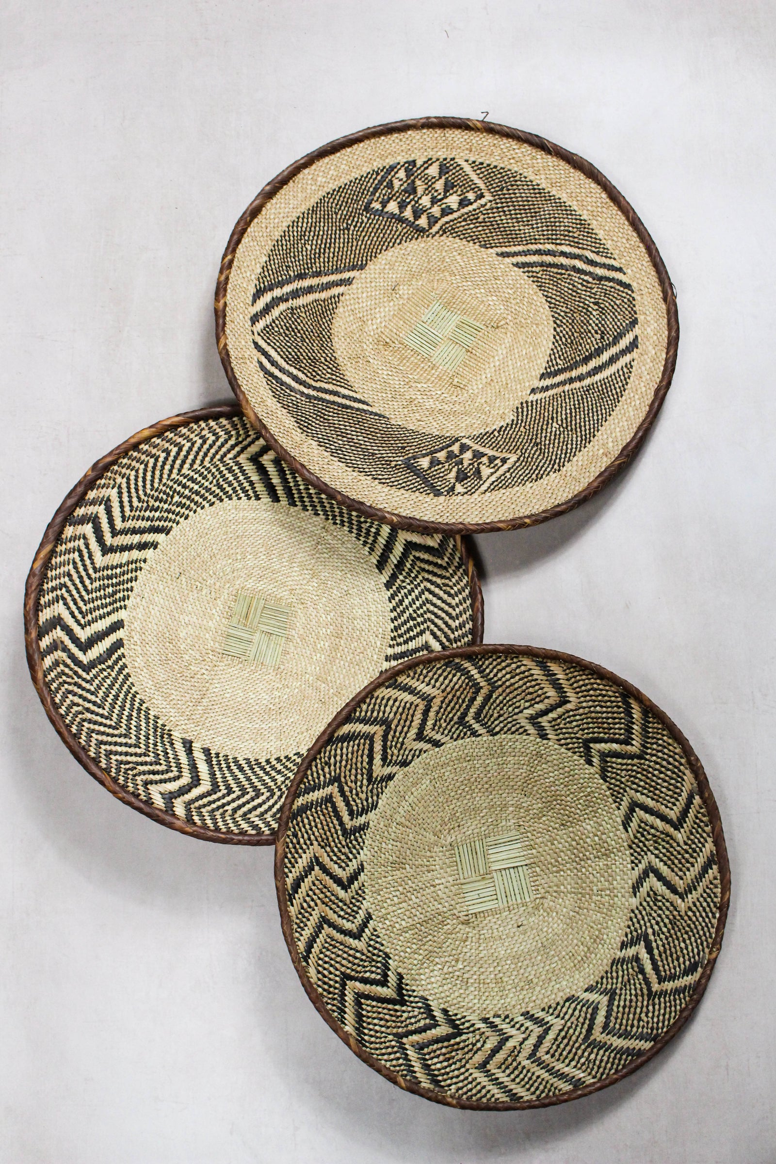 Set of handwoven Tonga baskets in Ilala palm, Zimbabwe (No 81)