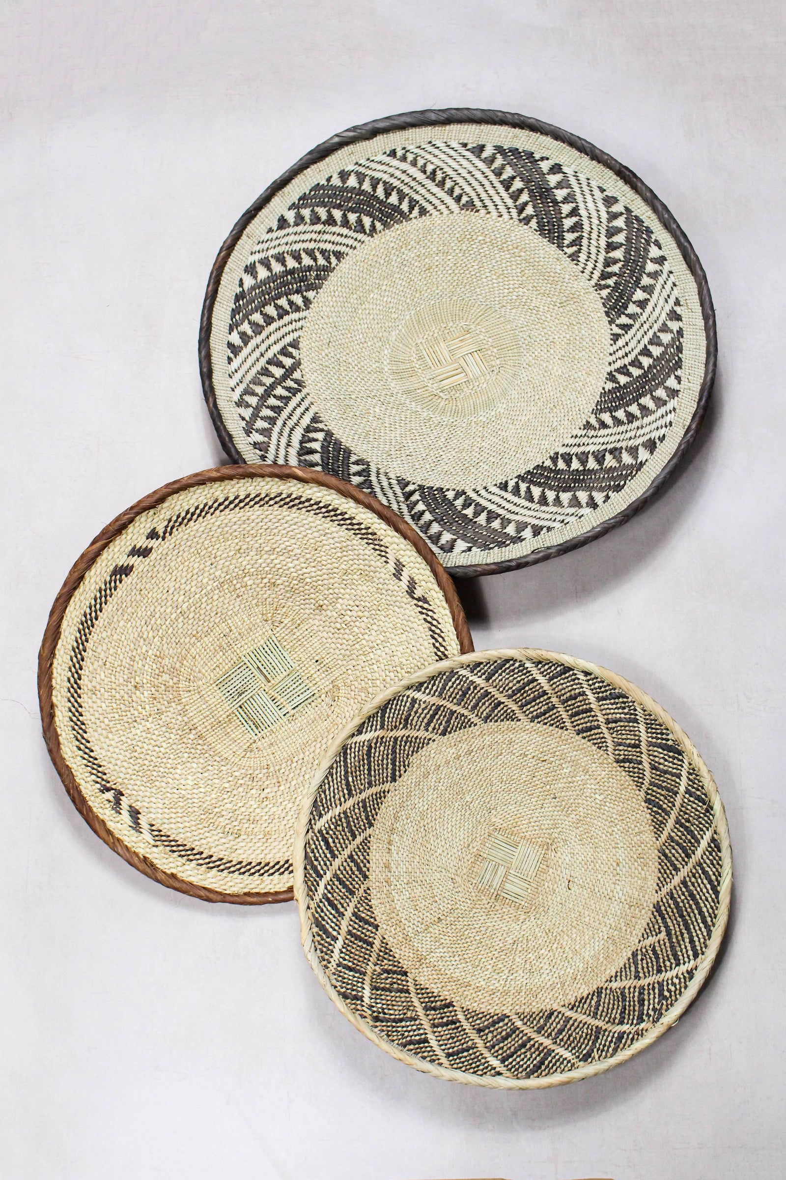 Set of handwoven Tonga baskets in Ilala palm, Zimbabwe (No 84)