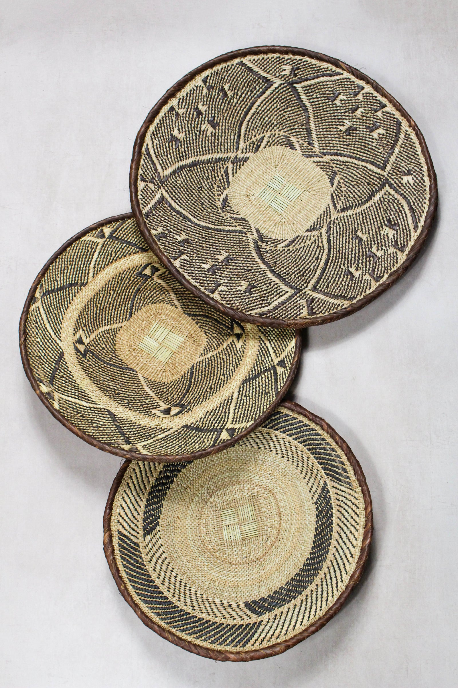 Set of handwoven Tonga baskets in Ilala palm, Zimbabwe (No 85)