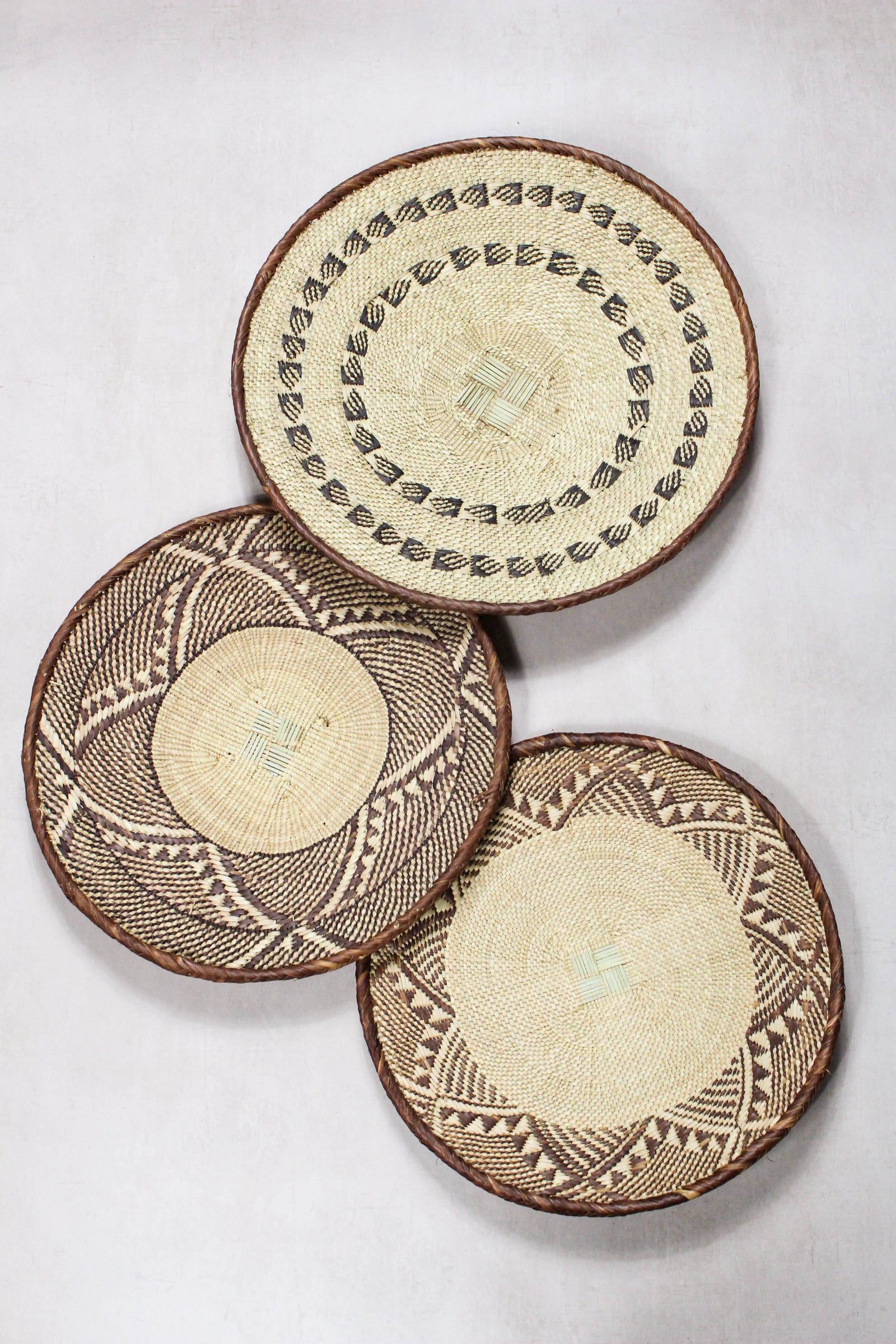 Set of handwoven Tonga baskets in Ilala palm, Zimbabwe (No 88)
