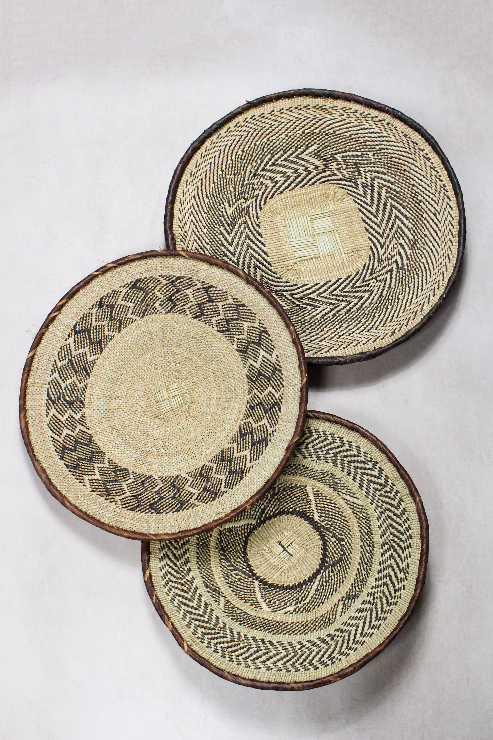 Set of handwoven Tonga baskets in Ilala palm, Zimbabwe (No 91)