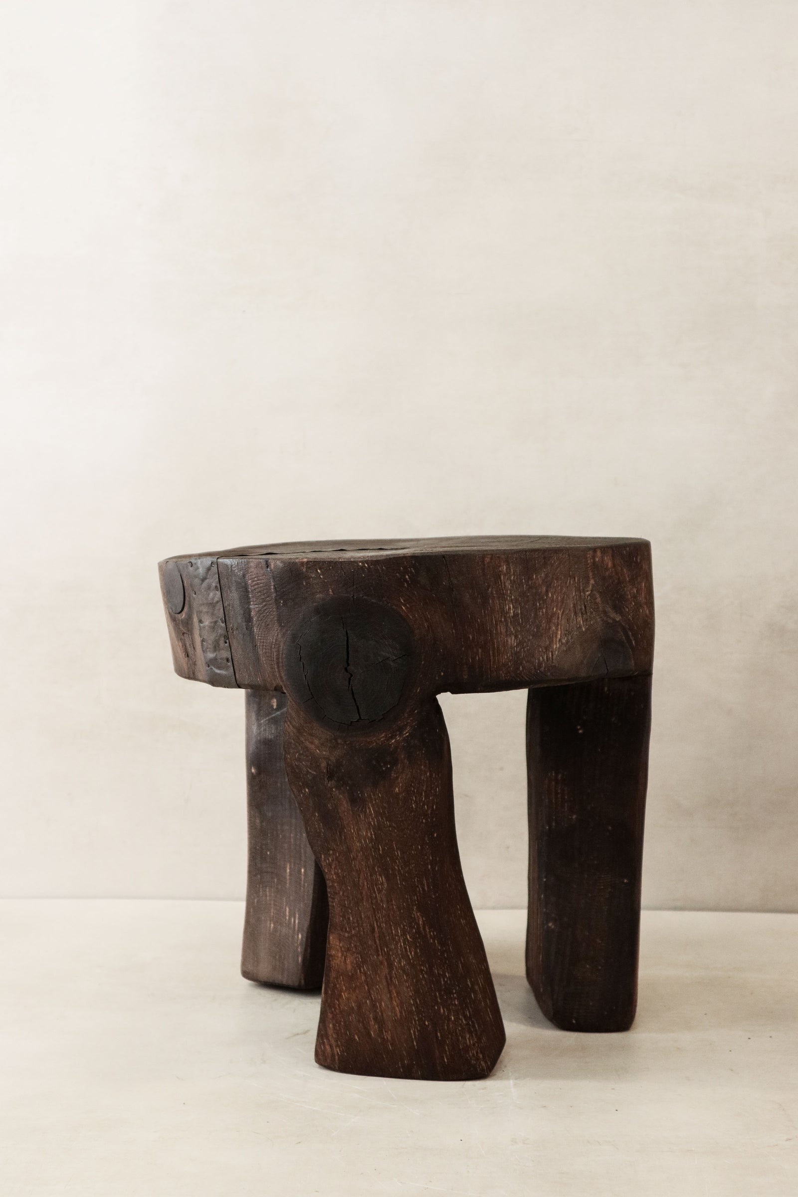 Hand Carved Wooden Stool\Side Table - 47.1