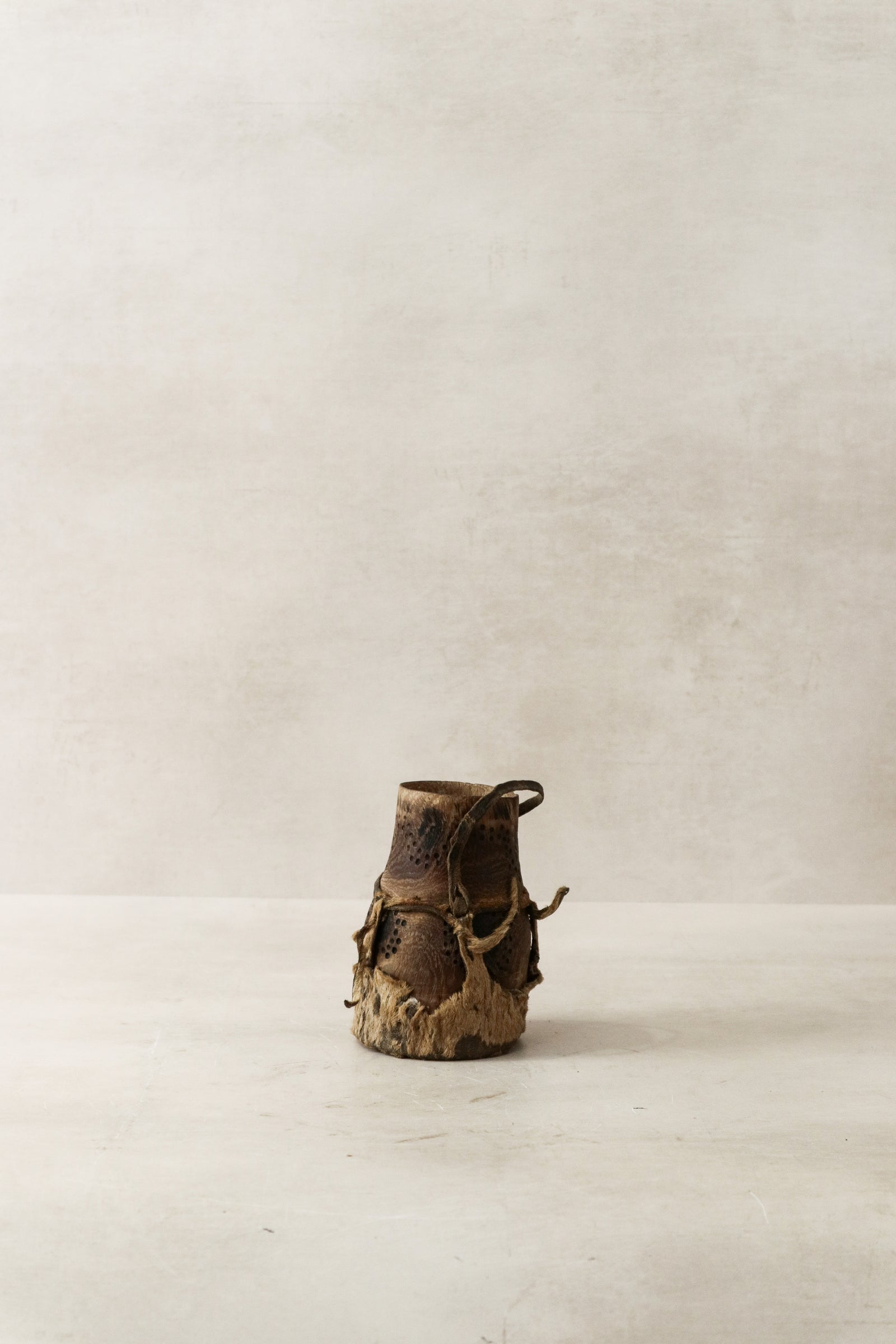 Turkana honey pot — detail of the aged patina