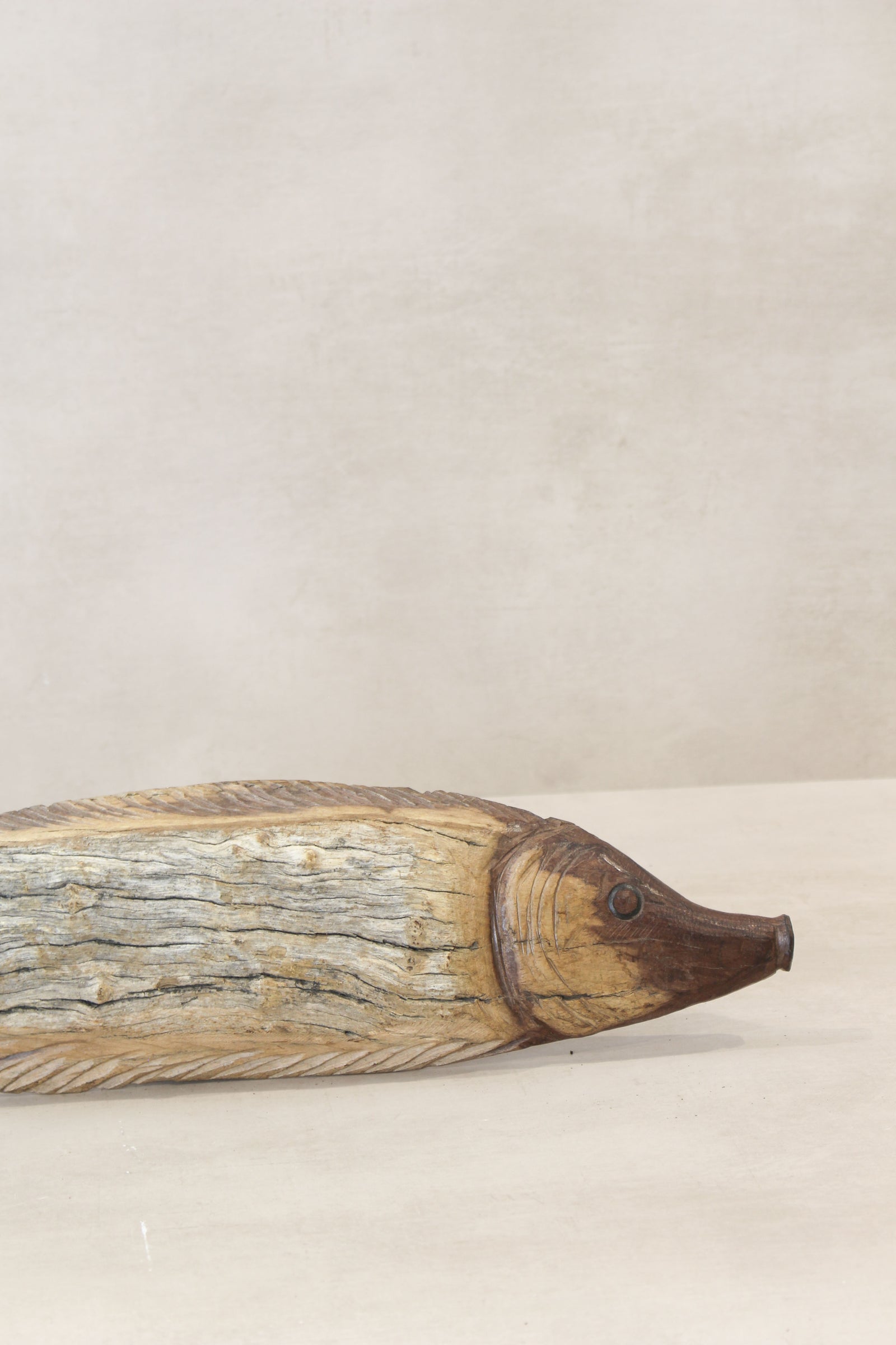 Driftwood Hand Carved Fish - (13.3)
