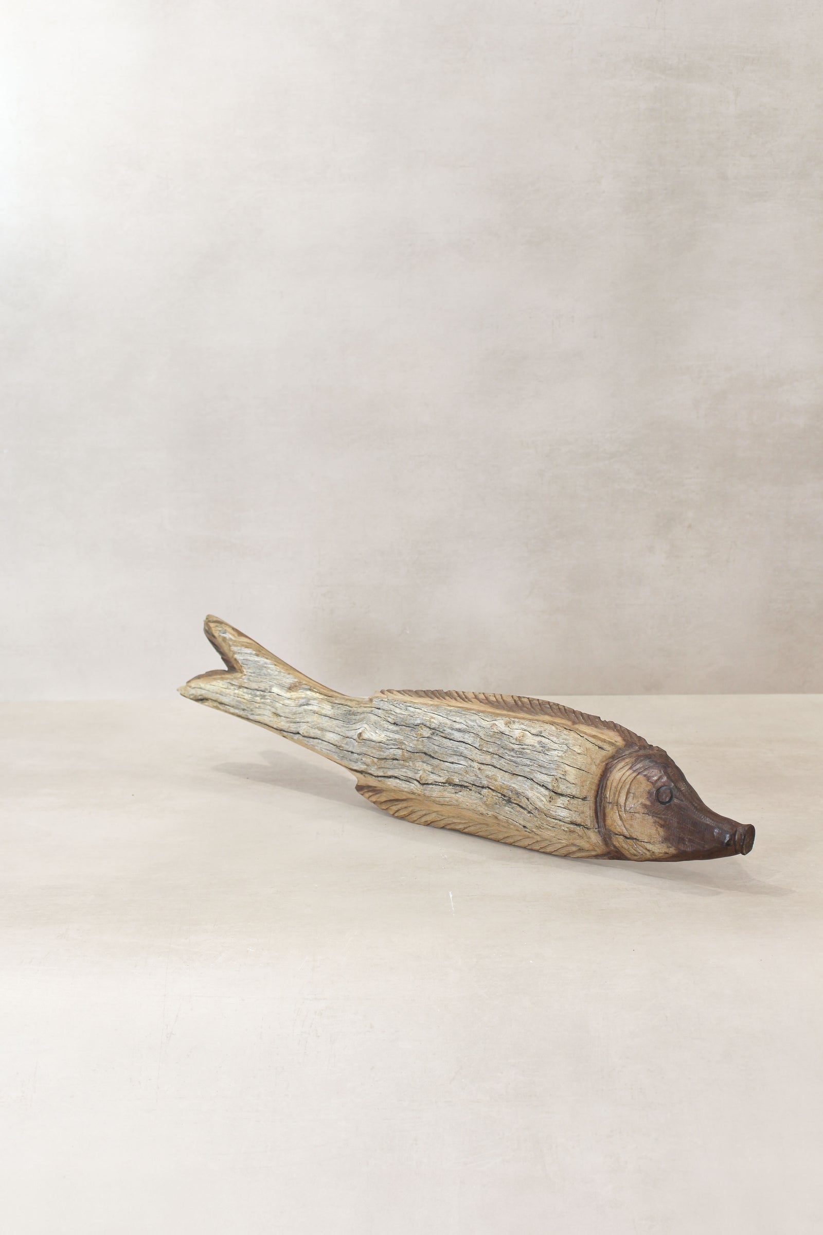 Driftwood Hand Carved Fish - (13.3)