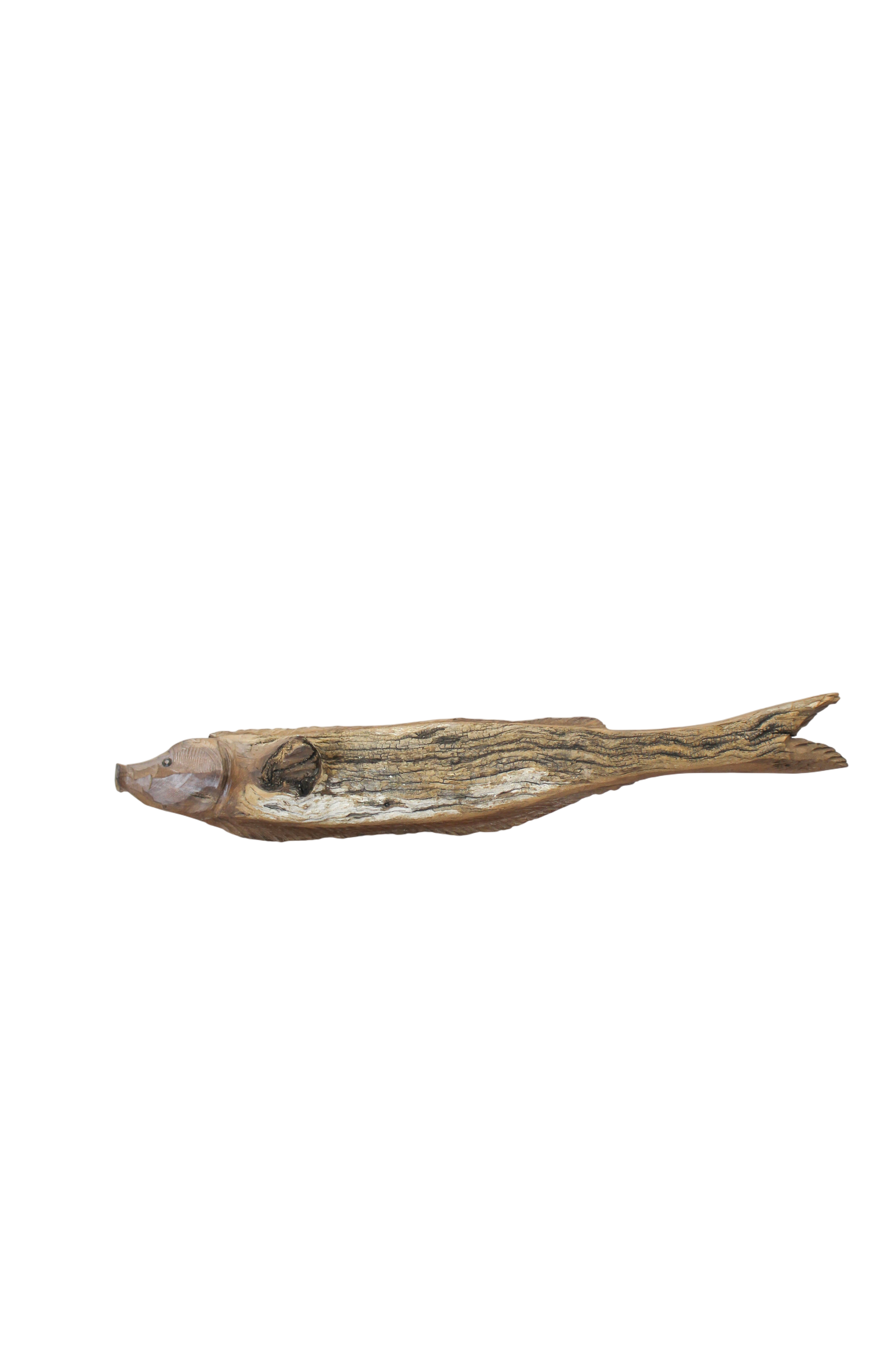 Driftwood Hand Carved Fish - (15.1)
