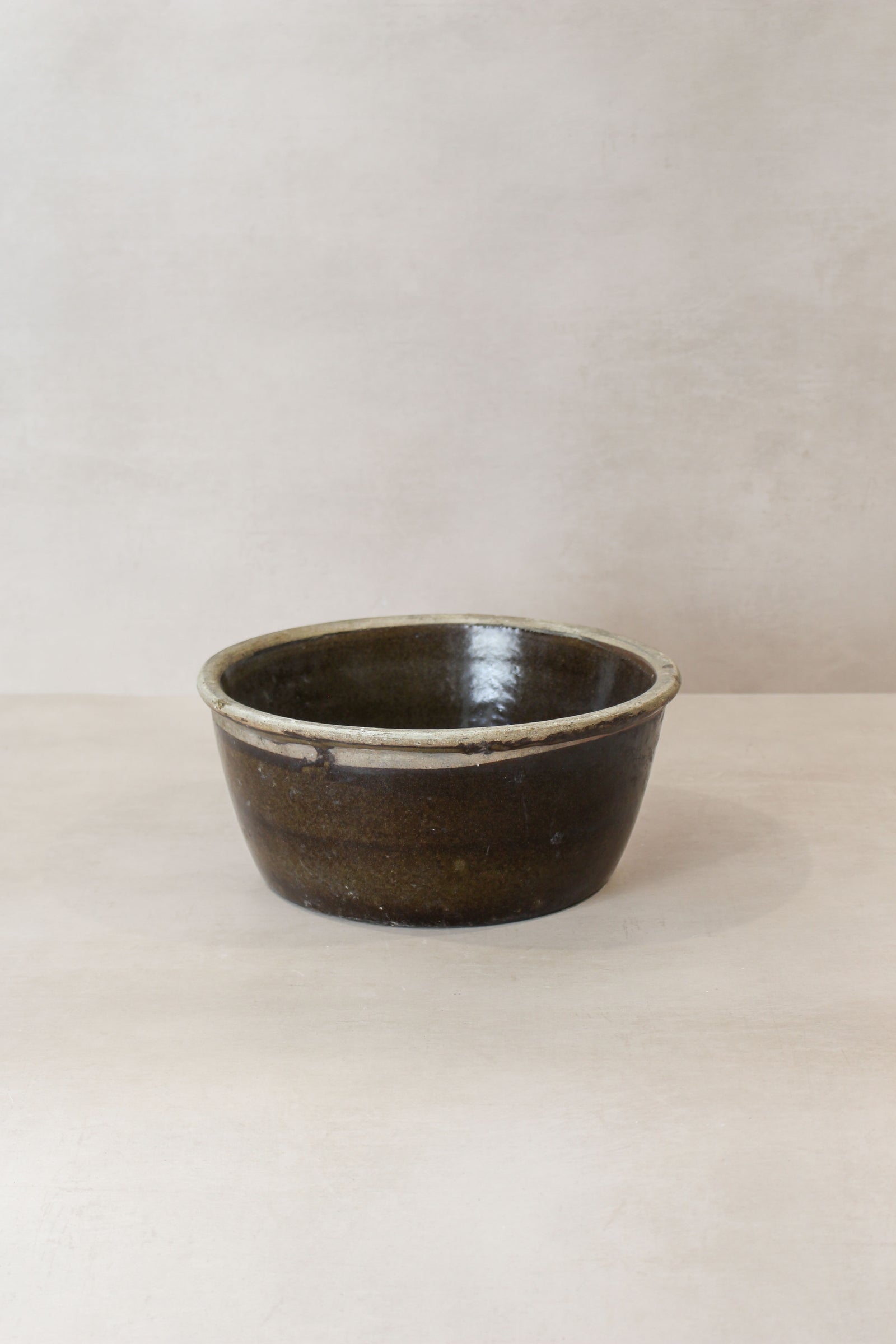 Wabi Sabi Antique Dark Glazed Terracotta Bowl Small- LBB 01