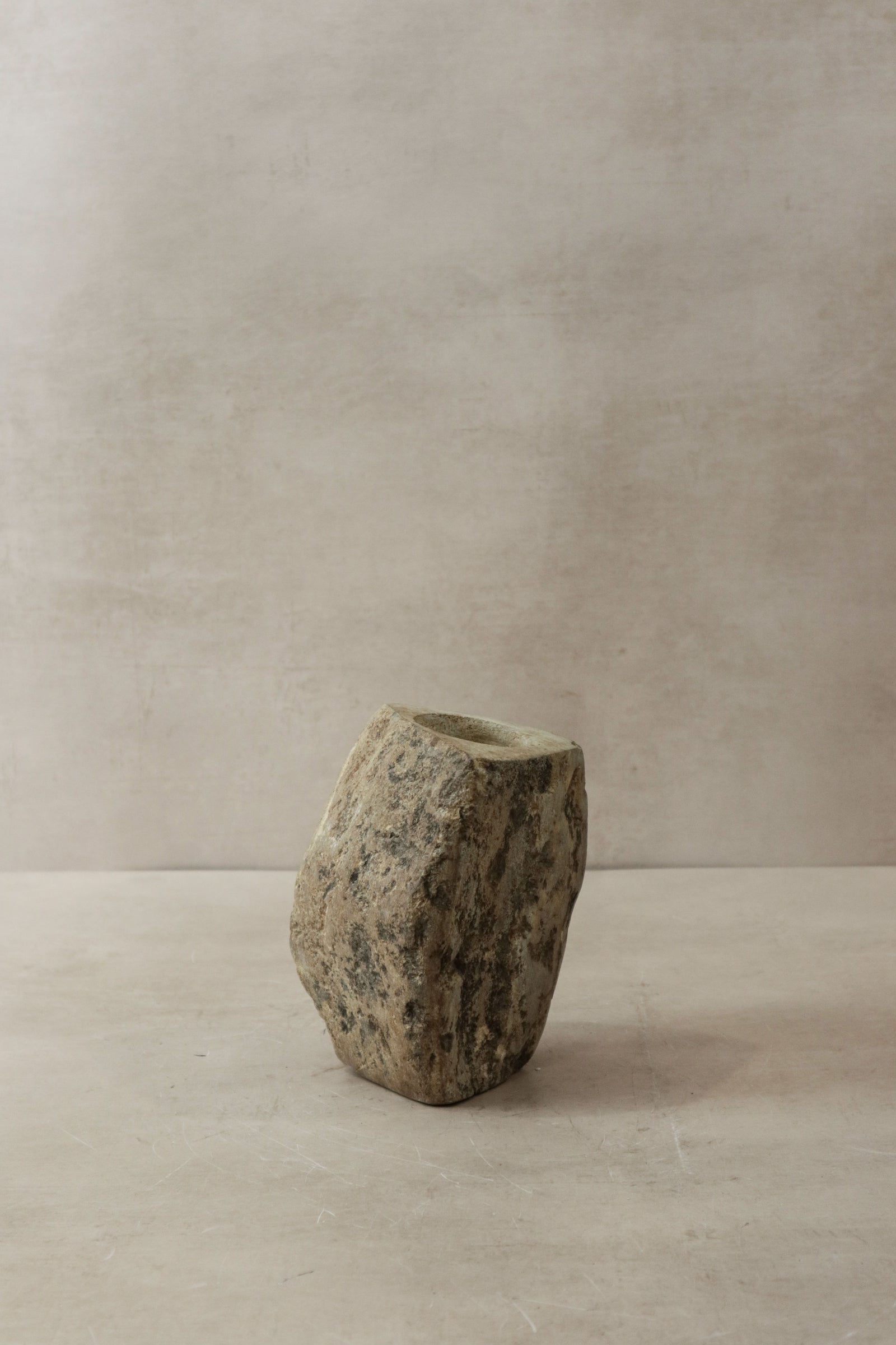 Natural Rough Edge Stone Candle Holder - 98.2