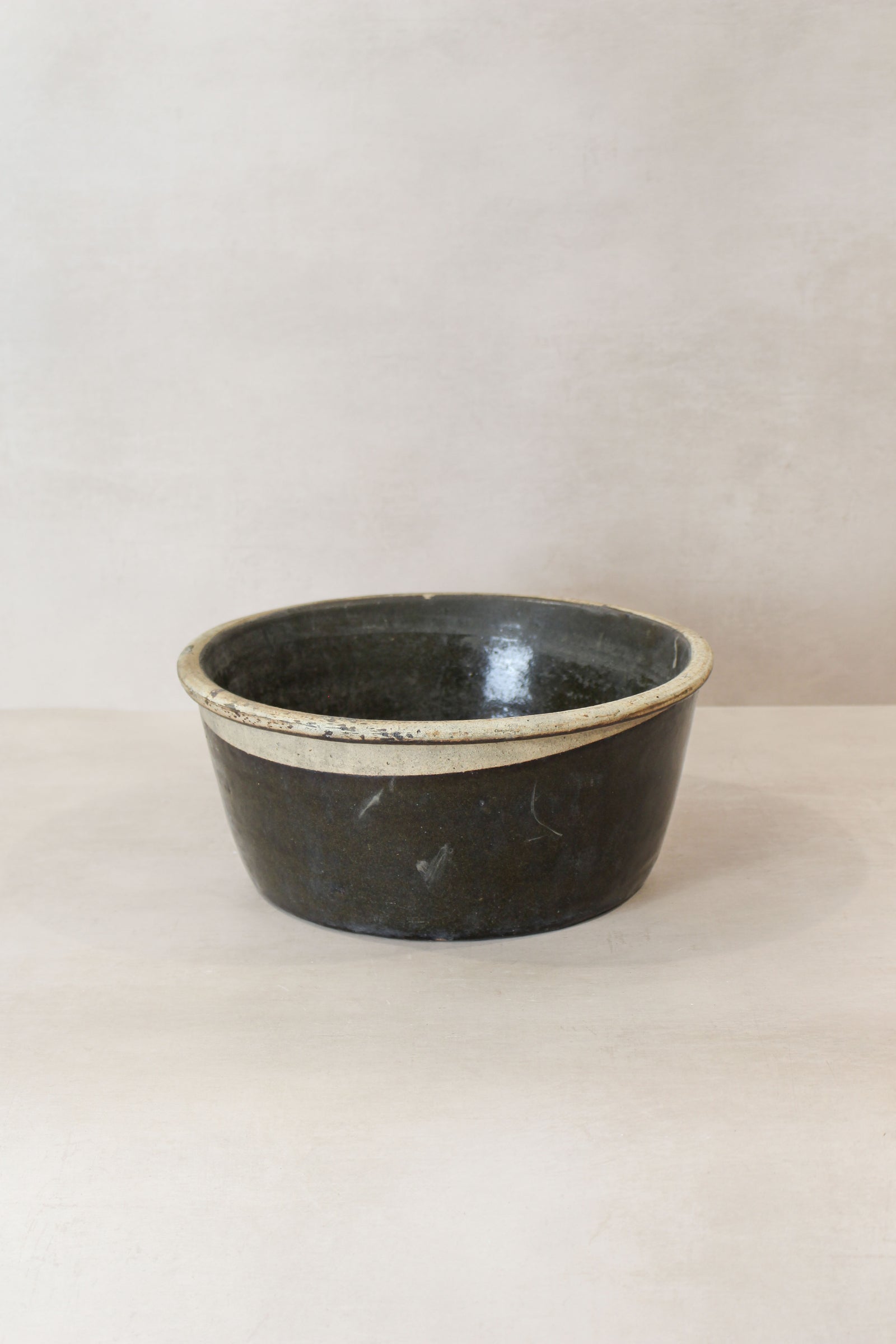 Wabi Sabi Antique Dark Glazed Terracotta Bowl Small- LBB 04