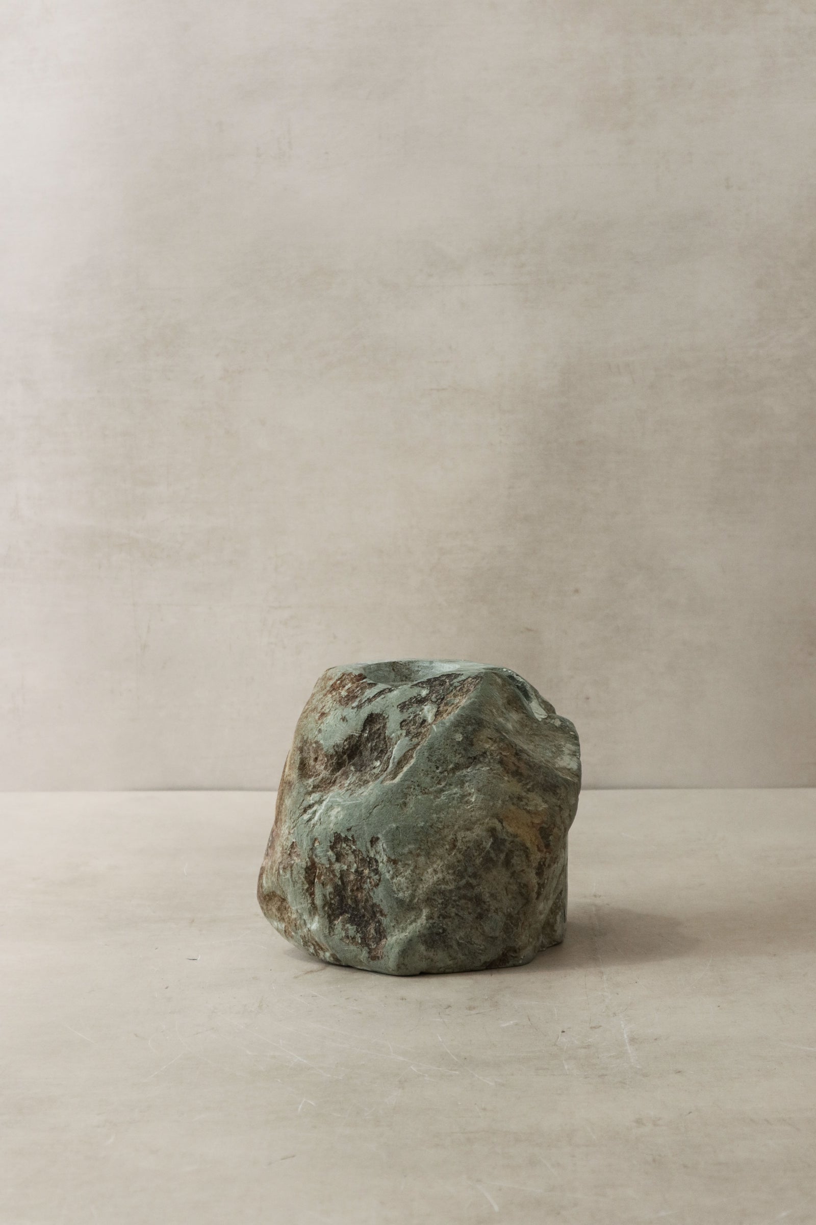 Natural Rough Edge Stone Candle Holder - 98.3