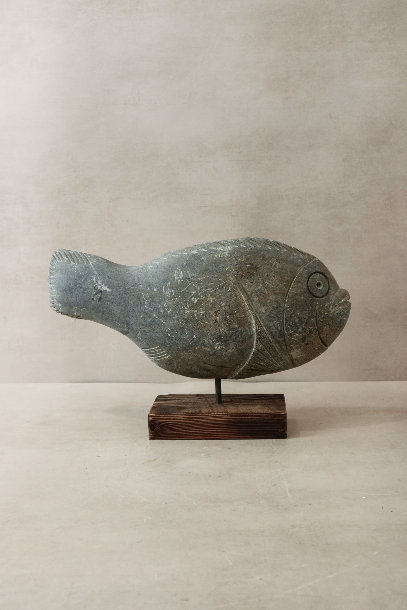Stone Fish Sculpture - Zimbabwe - 35.2